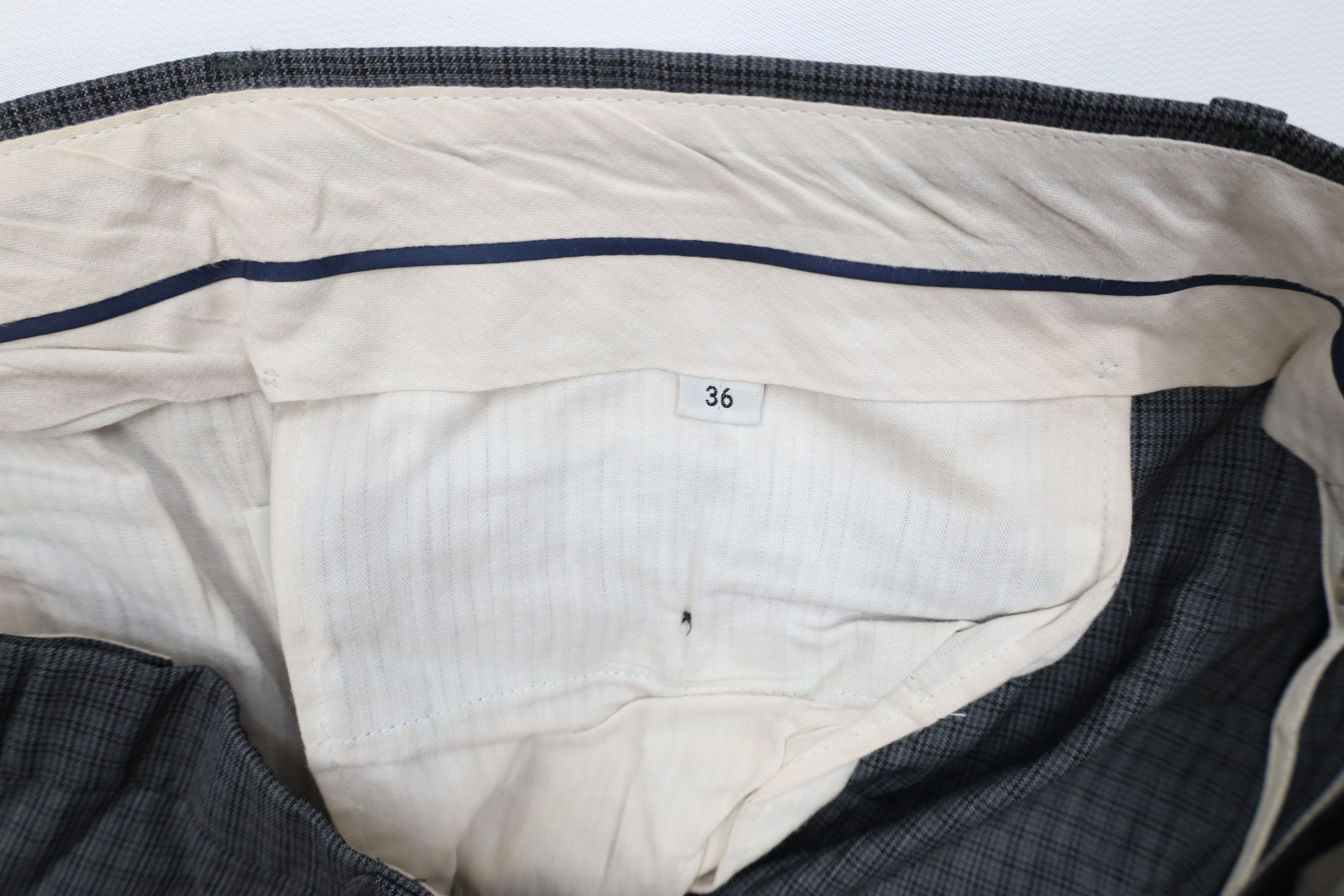 Vintage Vintage 90s Y2K Streetwear Wide Leg Chino Pans Gray Plaid Size US 36 / EU 52 - 8 Thumbnail