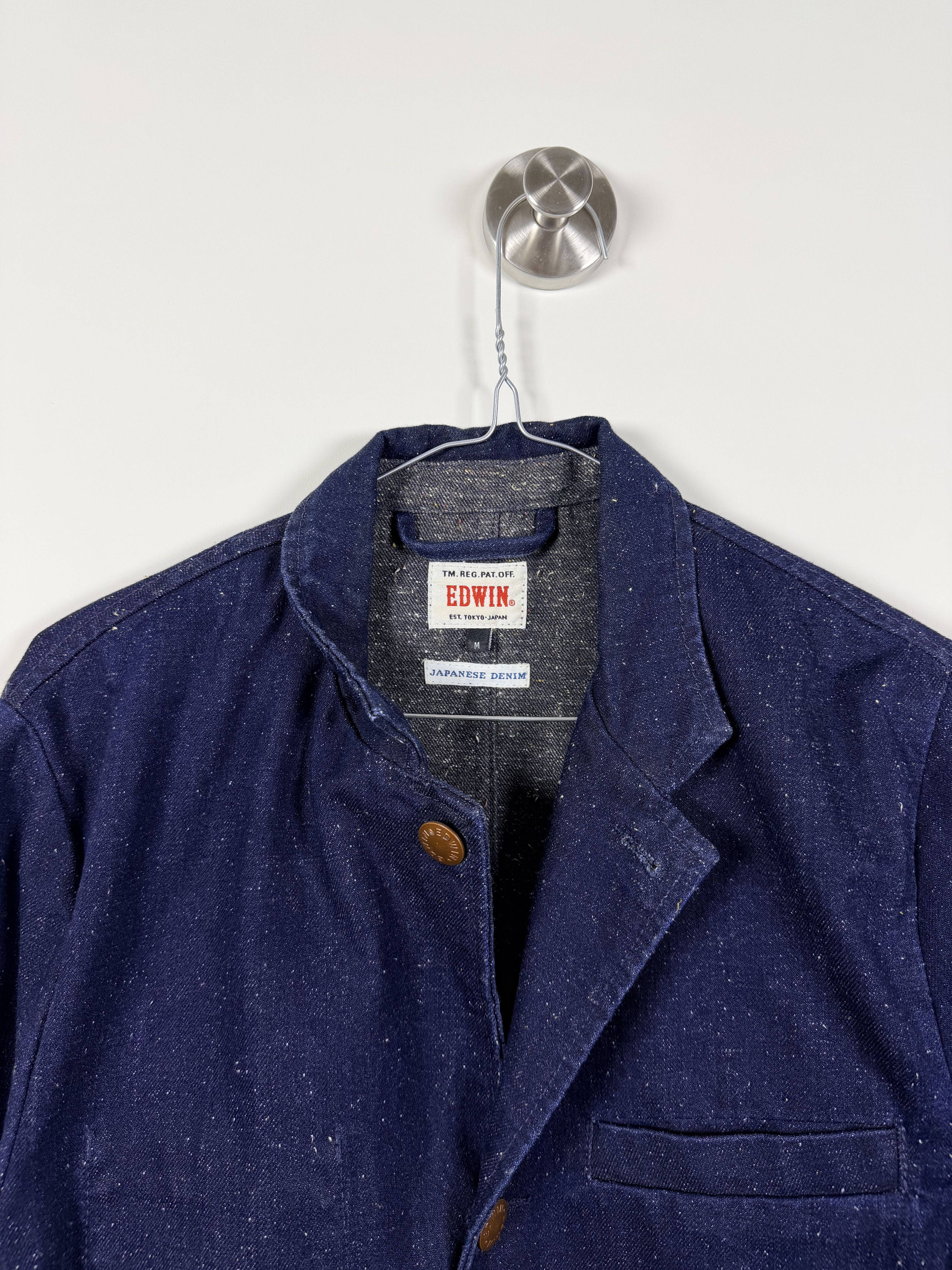 Edwin Men's Edwin Redford Japanese Raw Denim Jacket (M) Size US M / EU 48-50 / 2 - 3 Thumbnail