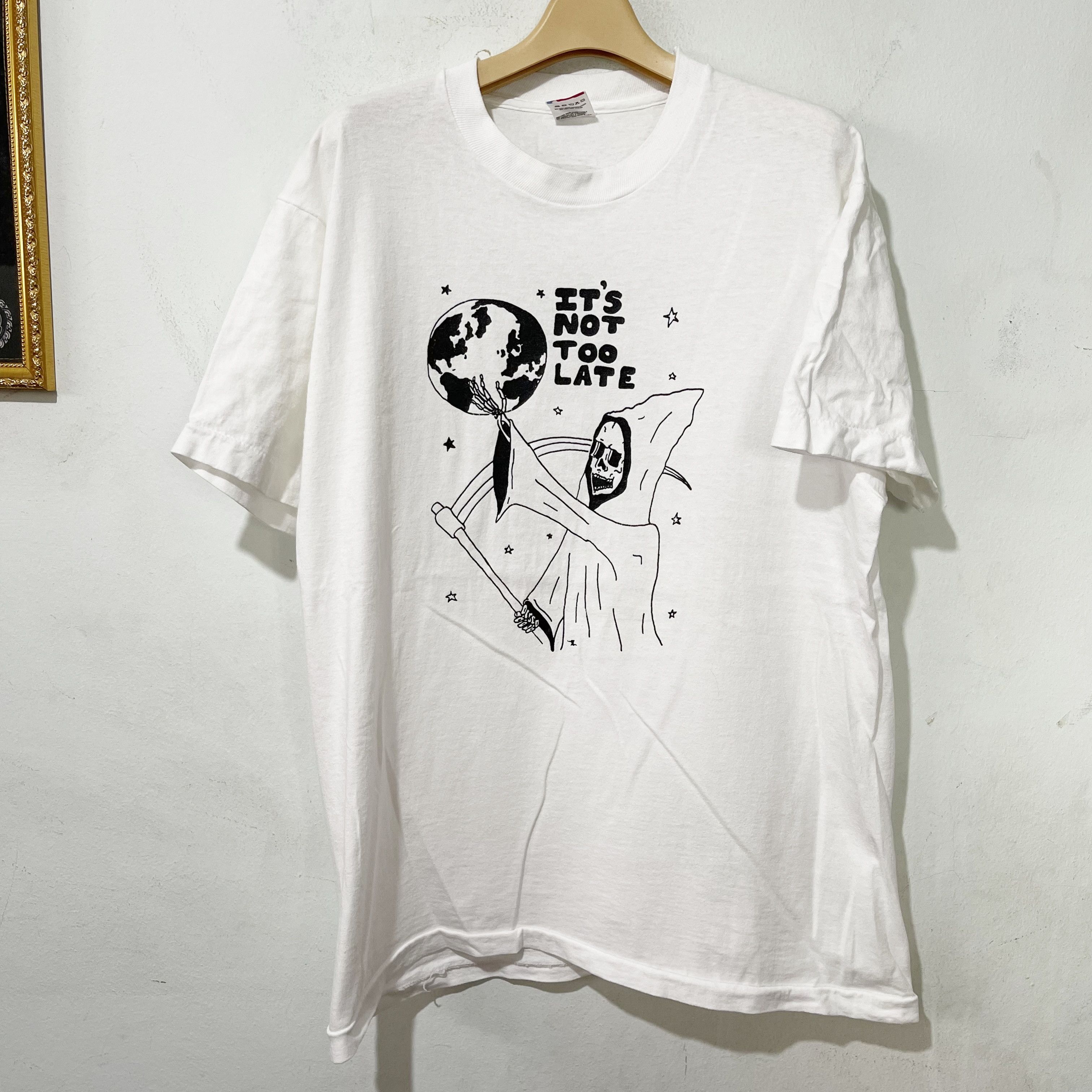 Vintage Vintage 90s It’s Not Too Late T-Shirt Size US L / EU 52-54 / 3 - 1 Thumbnail
