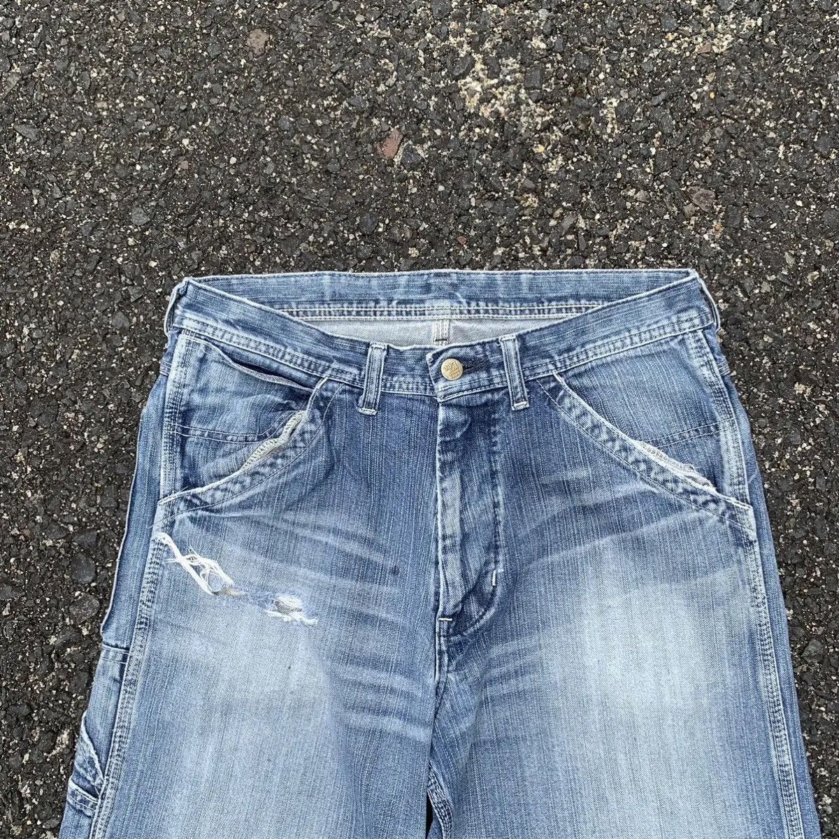 Lee Union Made By Lee Jeans Distressed Baggy WORKWEAR Denim Pant Size US 31 - 2 Thumbnail