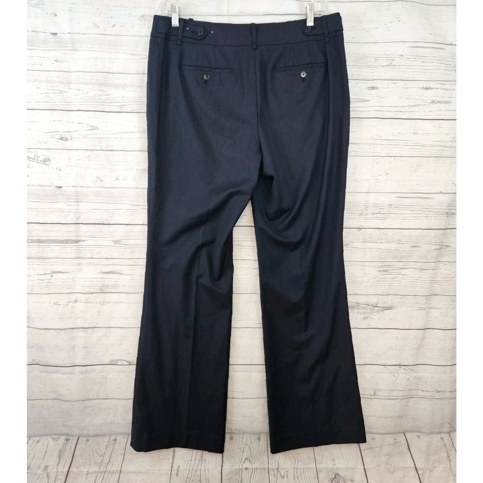 Loft Ann Taylor LOFT Kate Pants Womens 12 Blue High Rise Rayon Blend Solid Size 34" / US 12 / IT 48 - 3 Thumbnail