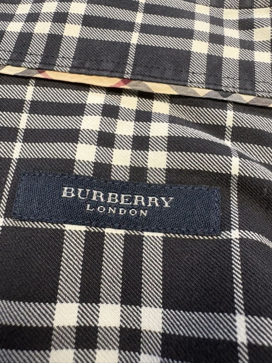 Burberry Burberry London Vintage 2000s Black Check Shirt Rare England Size US XL / EU 56 / 4 - 11 Thumbnail