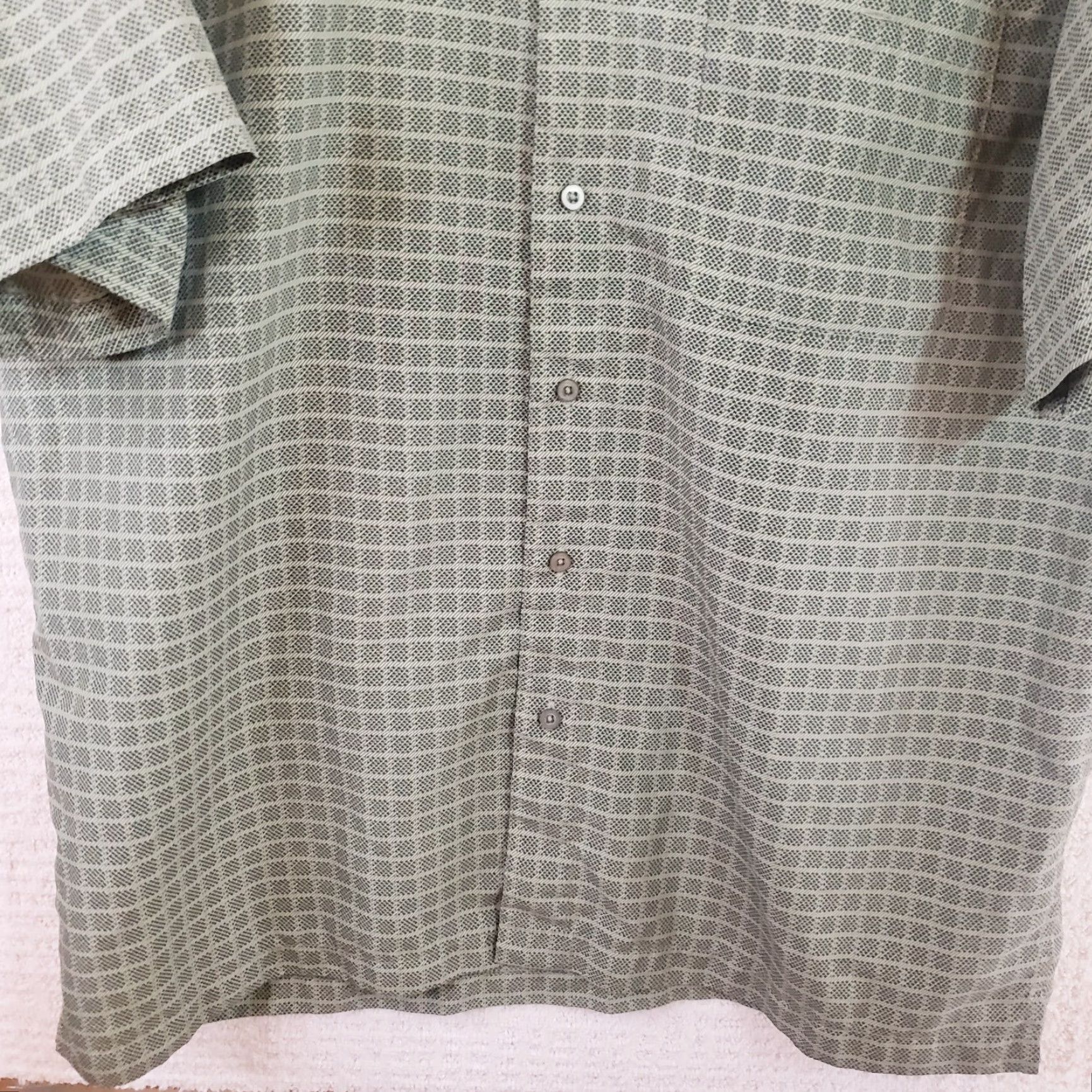 Vintage R & R Casuals Shirt Mens XL Green Geometric Polyester Button Short Sleeve Casual Size US XL / EU 56 / 4 - 6 Thumbnail