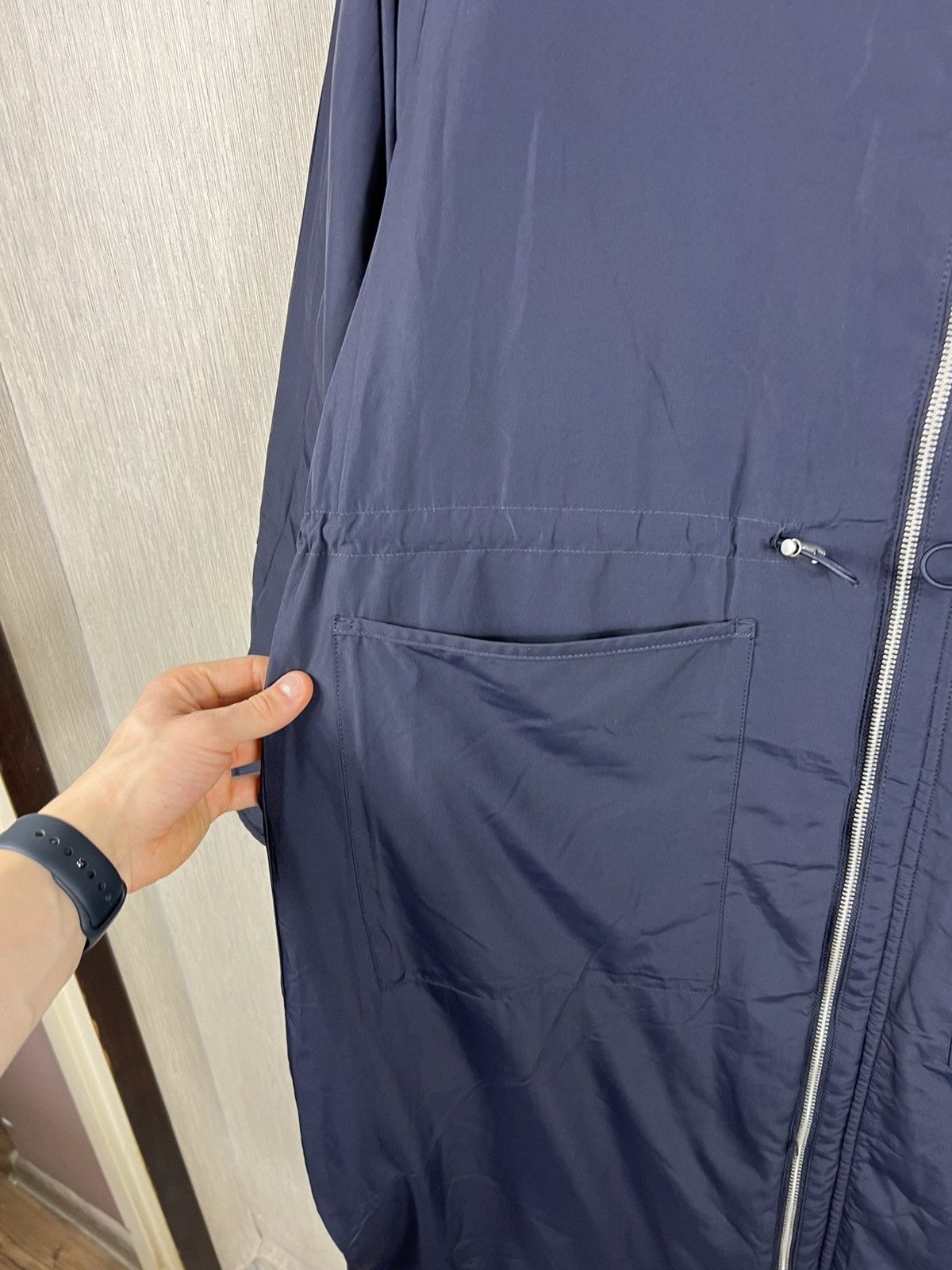 Cos COS reversible navy nylon long coat jacket double sided Size L / US 10 / IT 46 - 25 Thumbnail