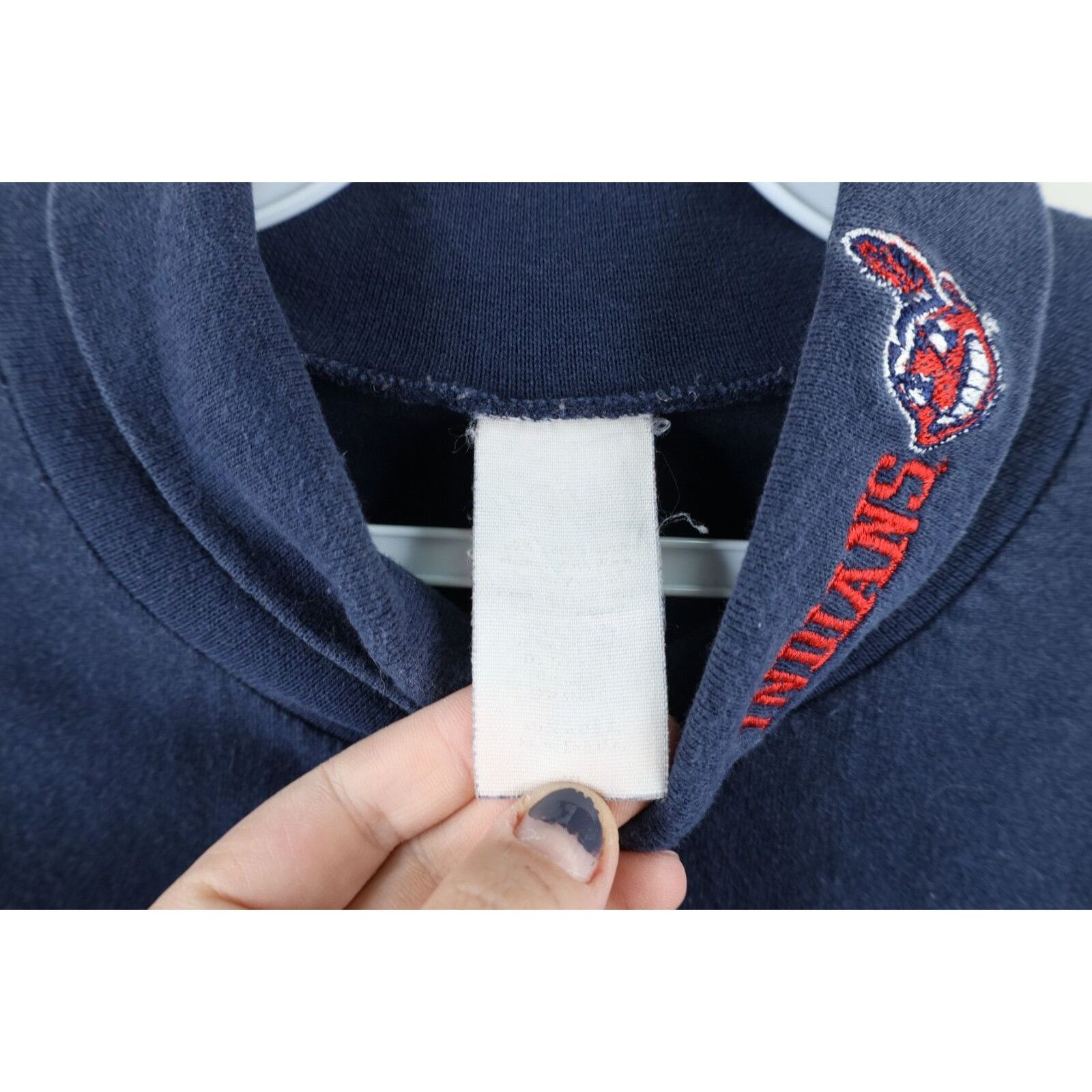 Vintage Vintage 90s Faded Chief Wahoo Cleveland Indians Turtleneck Size US XL / EU 56 / 4 - 6 Thumbnail
