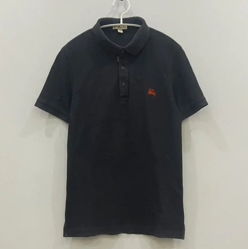 Burberry Burberry Men's Dark Gray Cotton Polo Shirt Size US XS / EU 42 / 0 - 1 Thumbnail