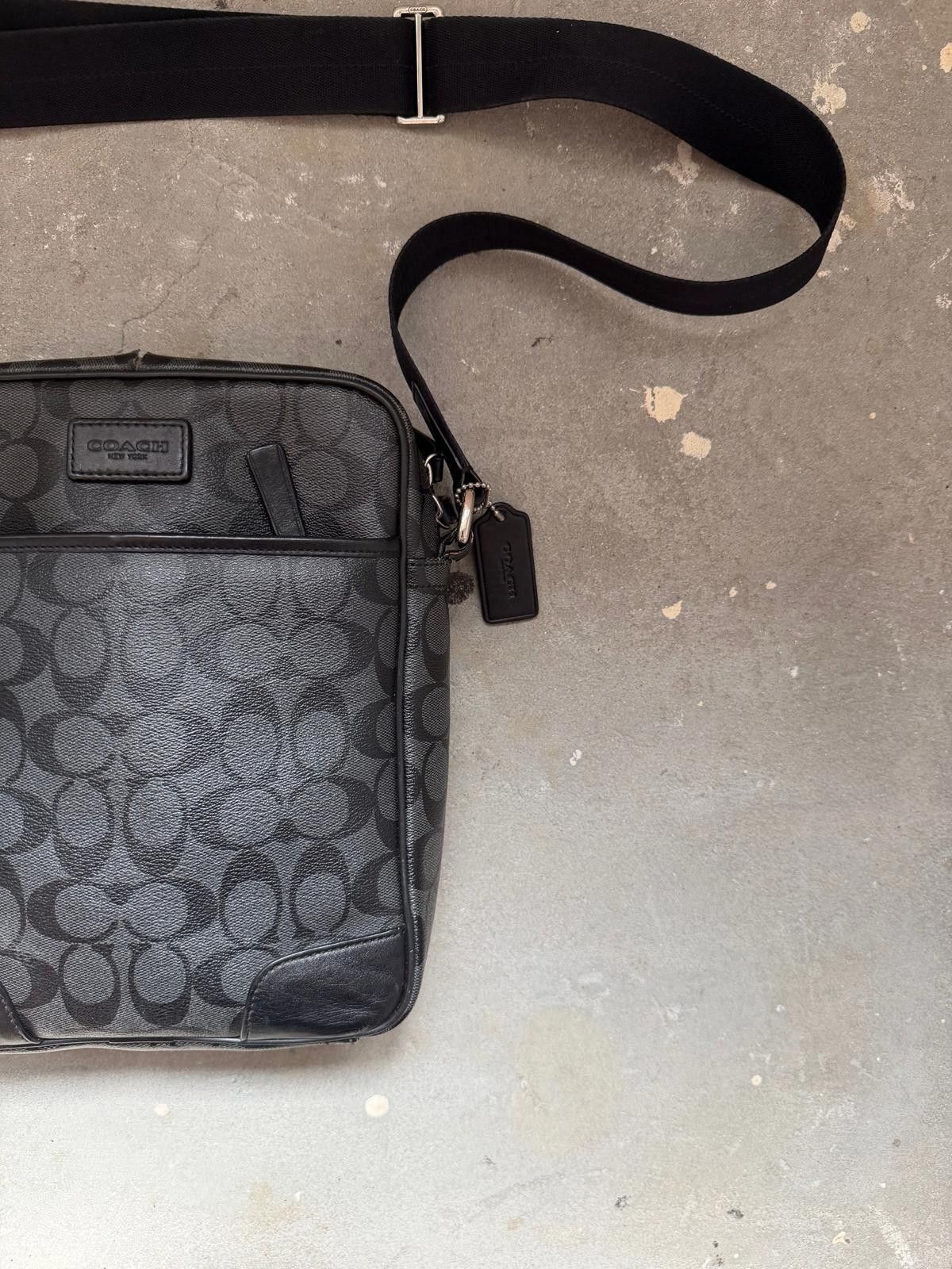 Coach Coach Signature Houston Flight Crossbody Bag Grey/Black Size ONE SIZE - 4 Thumbnail