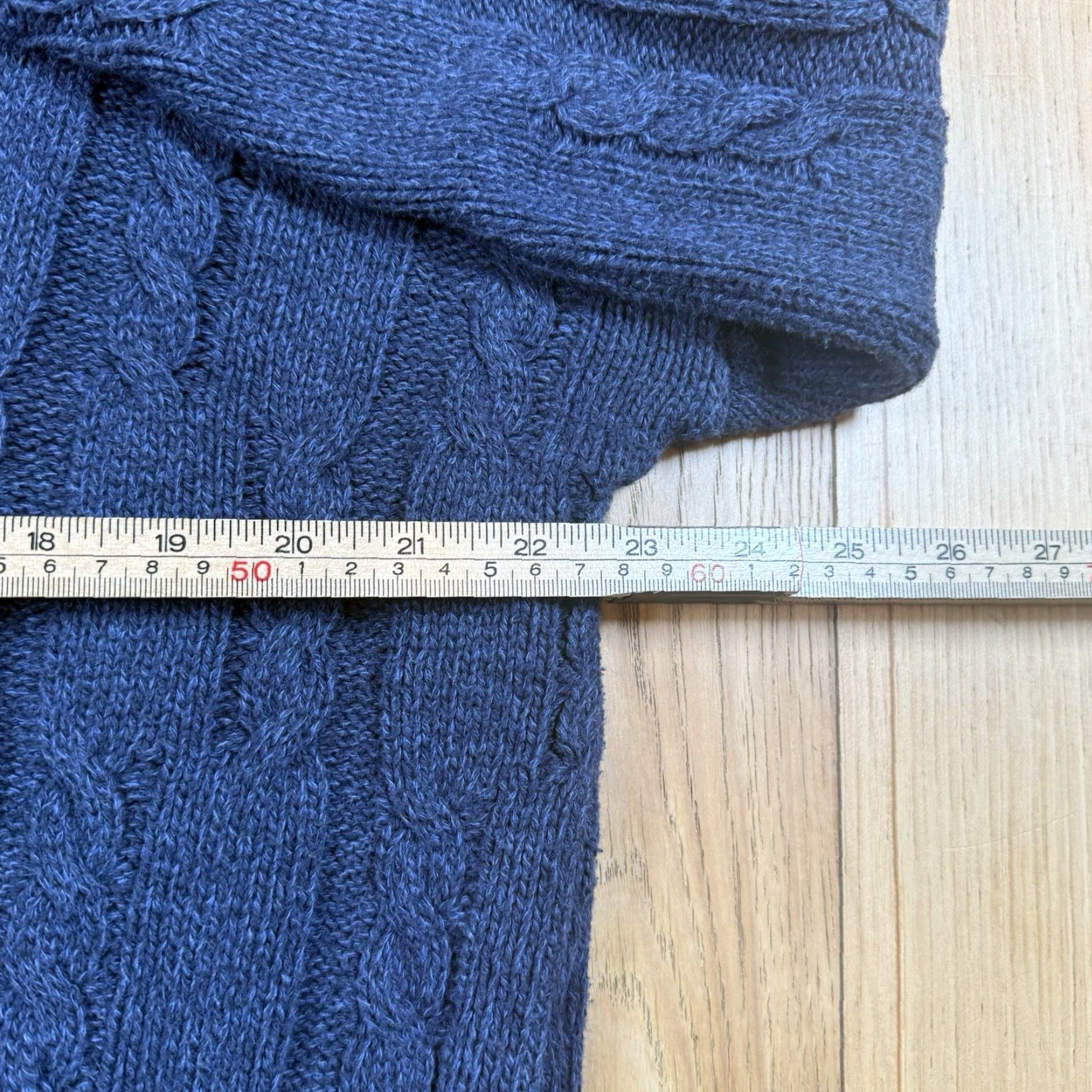 Ralph Lauren VINTAGE Ralph Lauren Sweater Mens XL Cable-Knit Logo Pullover Blue 90s USA Made Cotton Crest Knit Grandpa Classic Size US XL / EU 56 / 4 - 7 Thumbnail