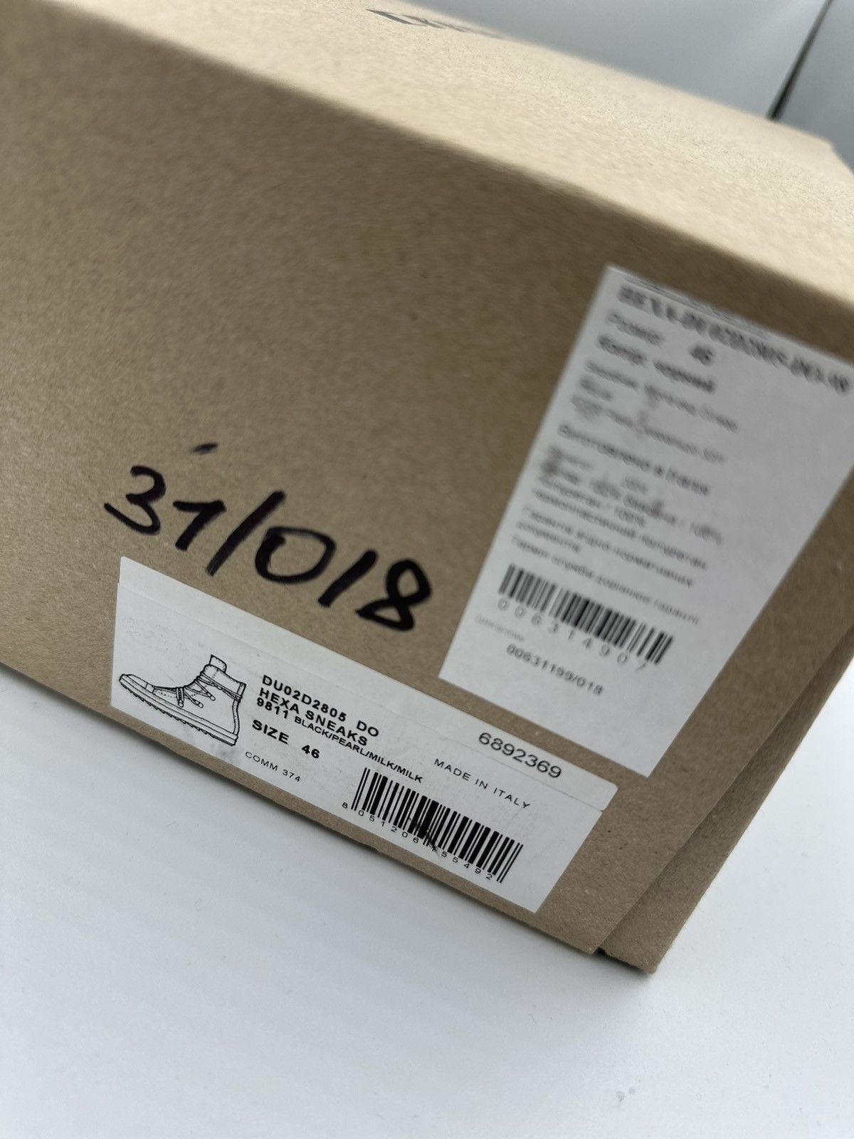 Rick Owens Drkshdw Rick Owens DRKSHDW Hexa High Sneakers Size US 13 / EU 46 - 14 Thumbnail