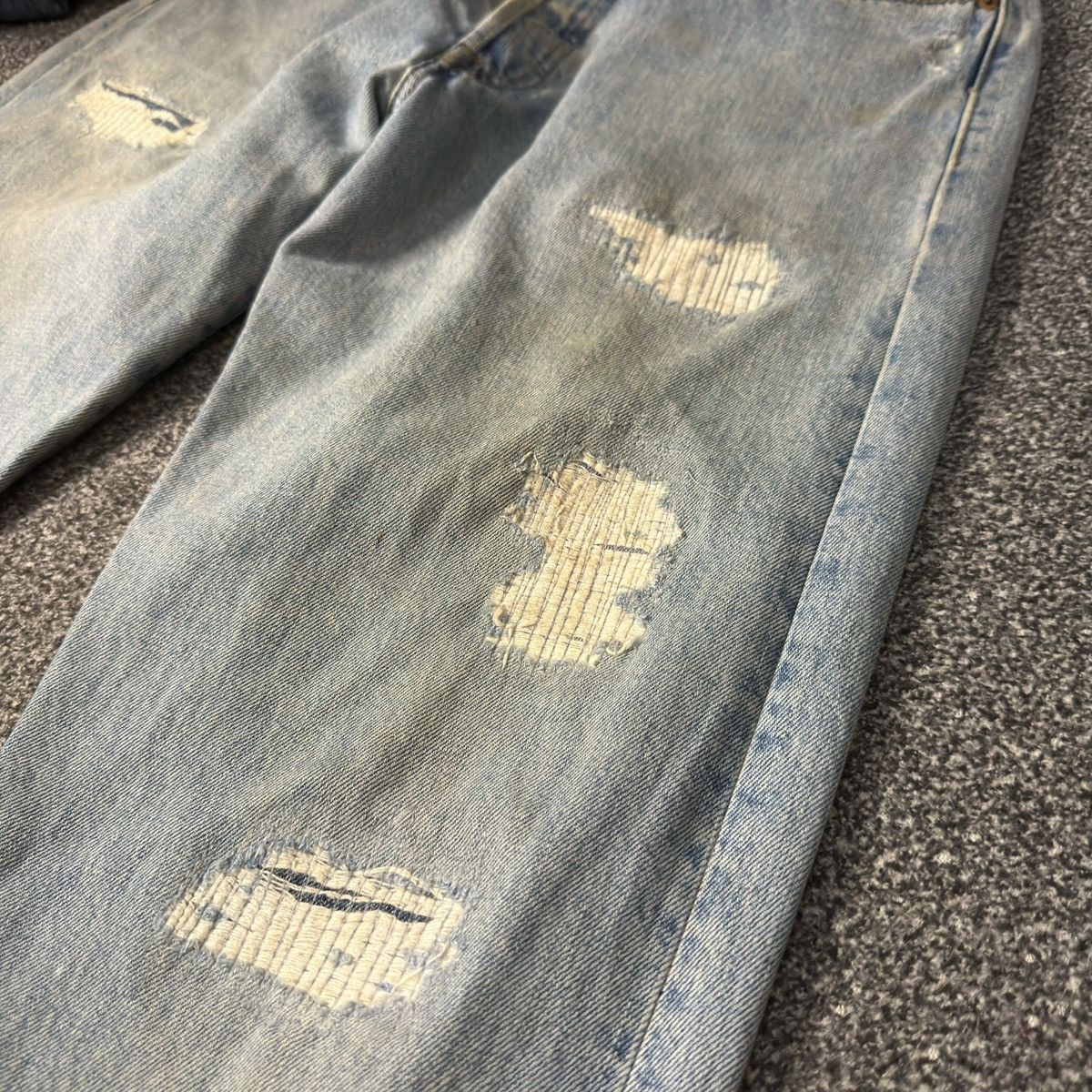 Levi's Vintage y2k Levis 501 Straight Cut Distressed Denim W34 Size US 34 / EU 50 - 5 Thumbnail