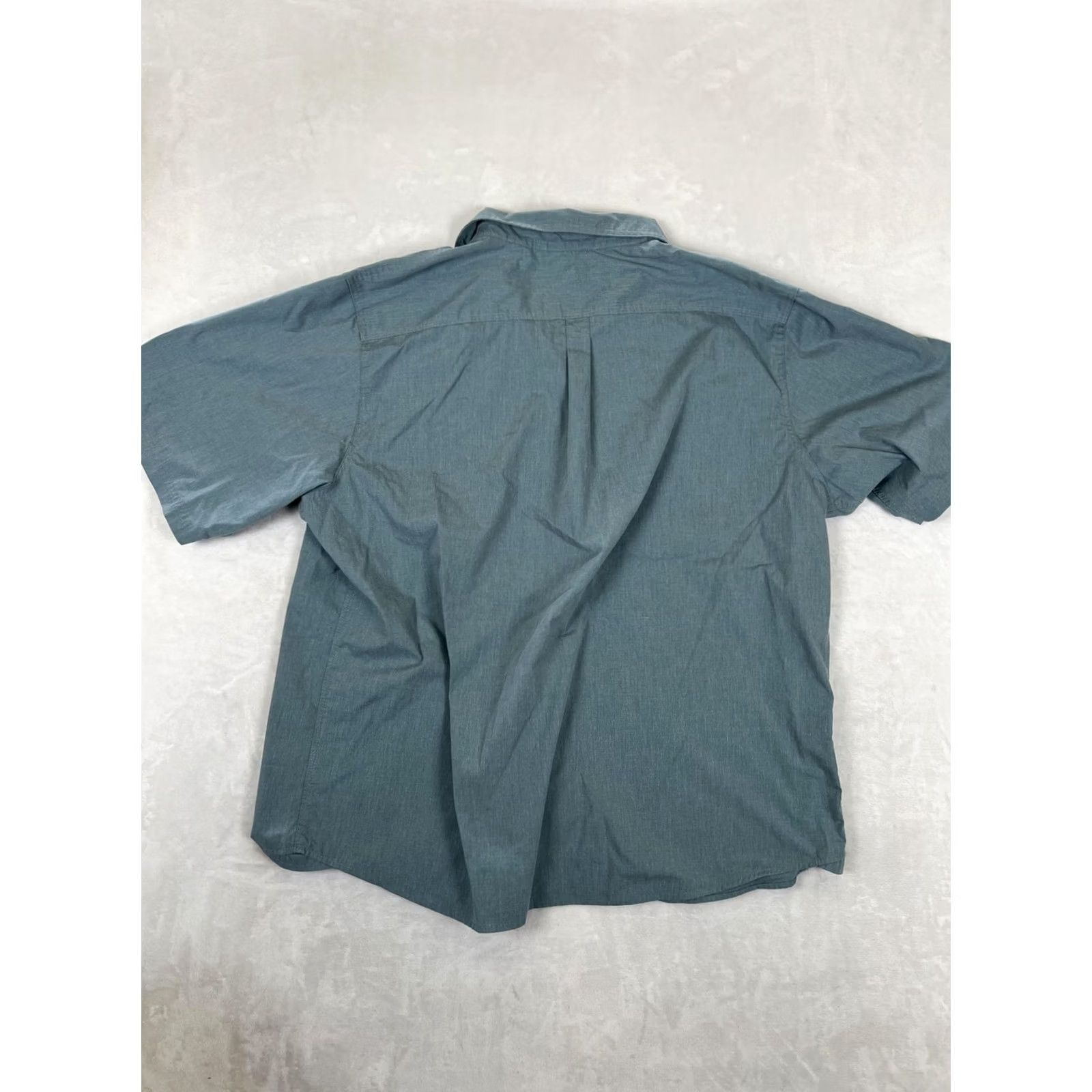Wrangler Wrangler Shirt Mens 3XL Green Chambray Short Sleeve Button Front Casual Summer Size US XXL / EU 58 / 5 - 7 Thumbnail