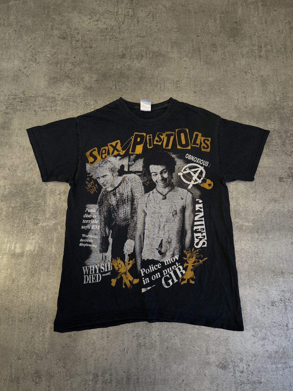 Band Tees × Vintage Sex Pistols 00s Vintage Boxy Tees Logo Print Merch Rock Size US M / EU 48-50 / 2 - 1 Thumbnail