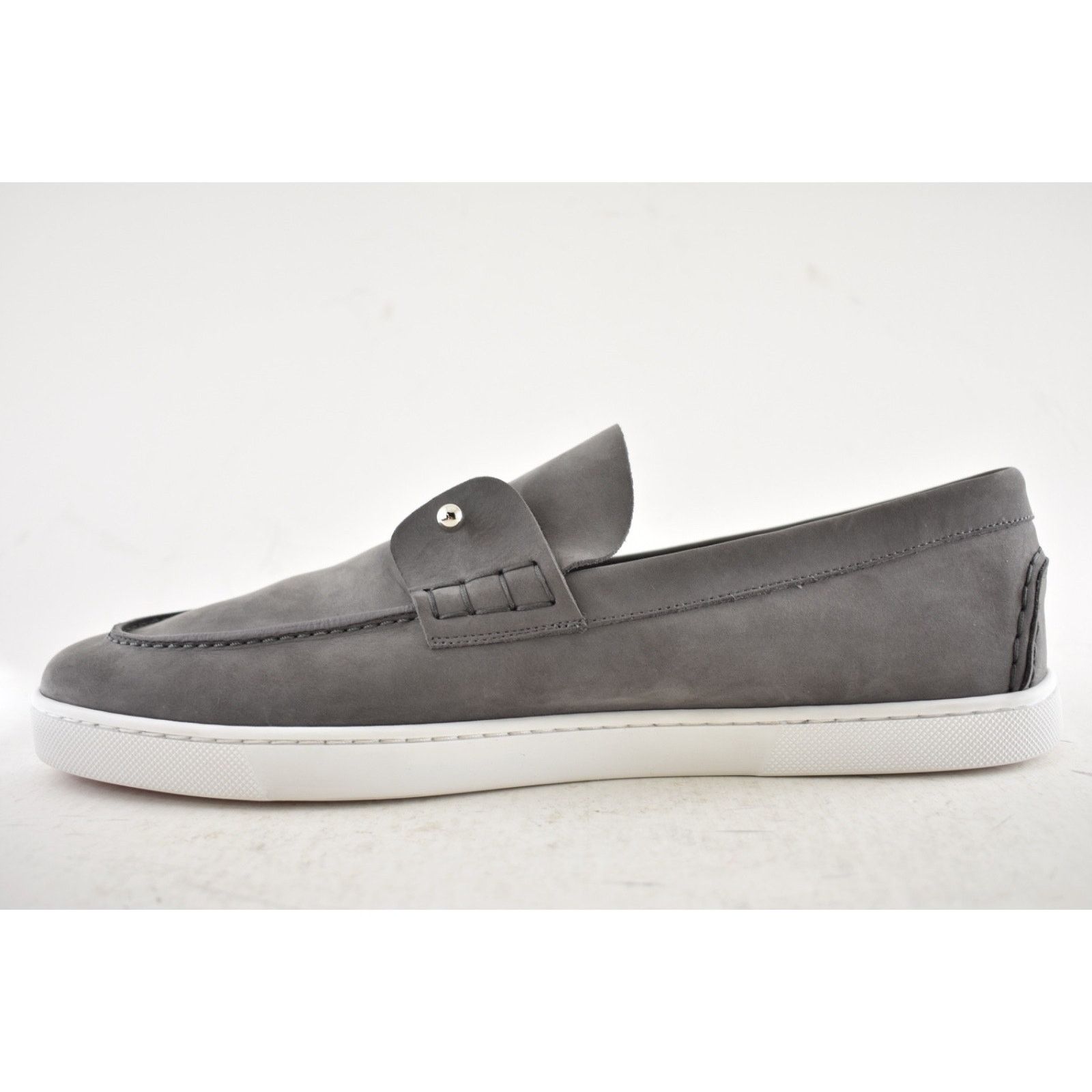 Christian Louboutin Christian Louboutin Mens Chambeliboat Flat Smoky Grey Loafer Size US 12 / EU 45 - 12 Thumbnail