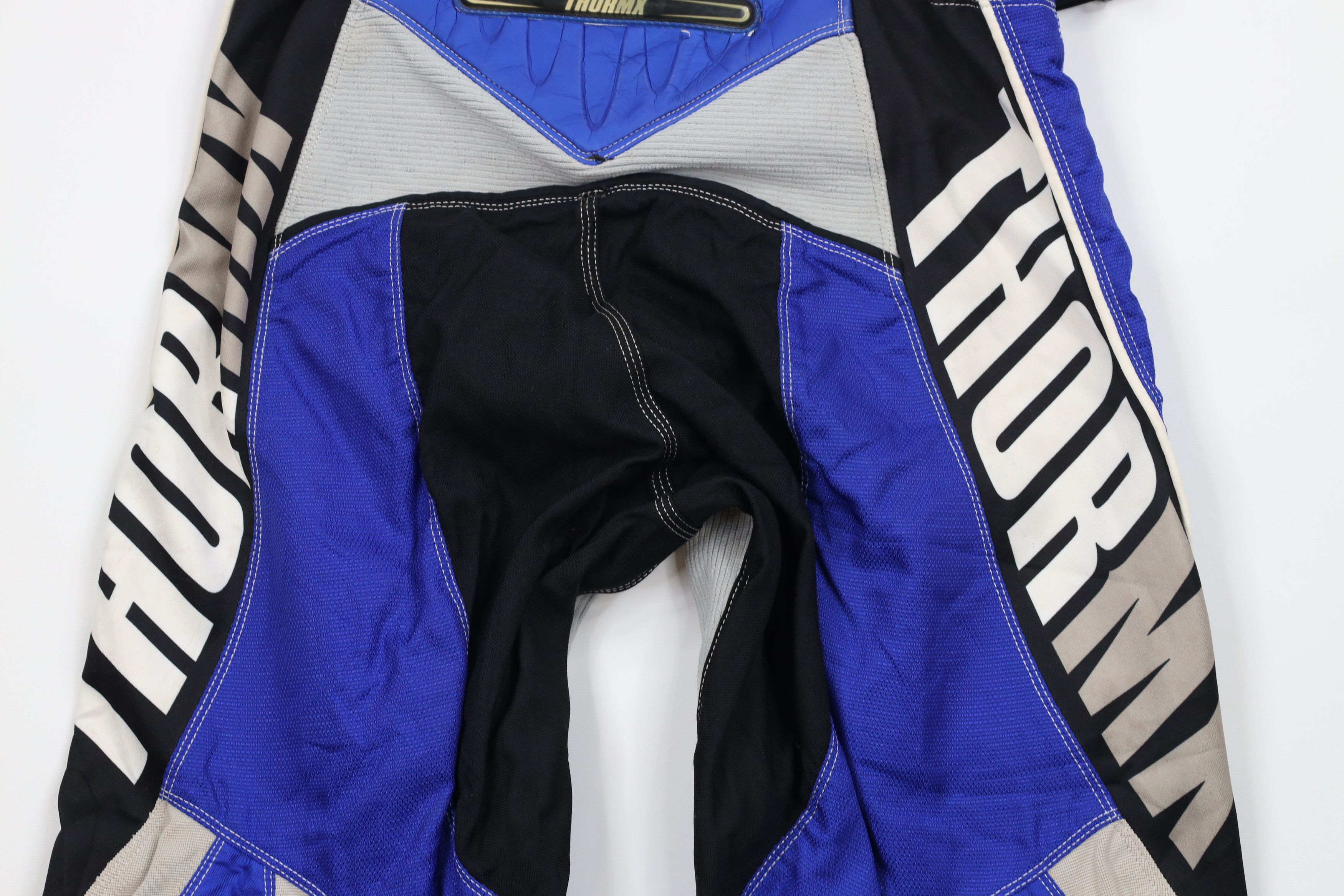Vintage Vintage Thor Racing Leather Trim Motocross Racing Pants Blue Size US 32 / EU 48 - 11 Thumbnail