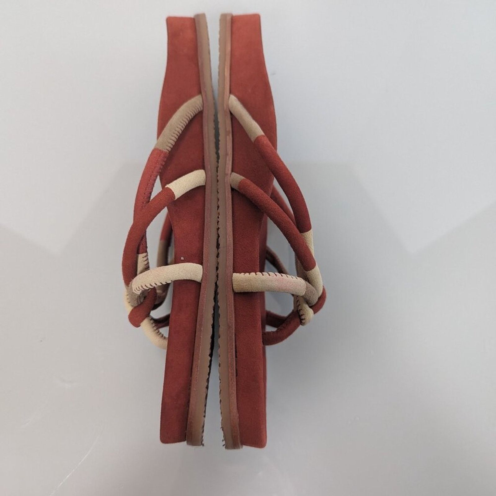 Ulla Johnson Ulla Johnson Tan Rust Color Adria Tricolor Suede Sandals 9.5 Size US 9.5 / IT 39.5 - 4 Thumbnail