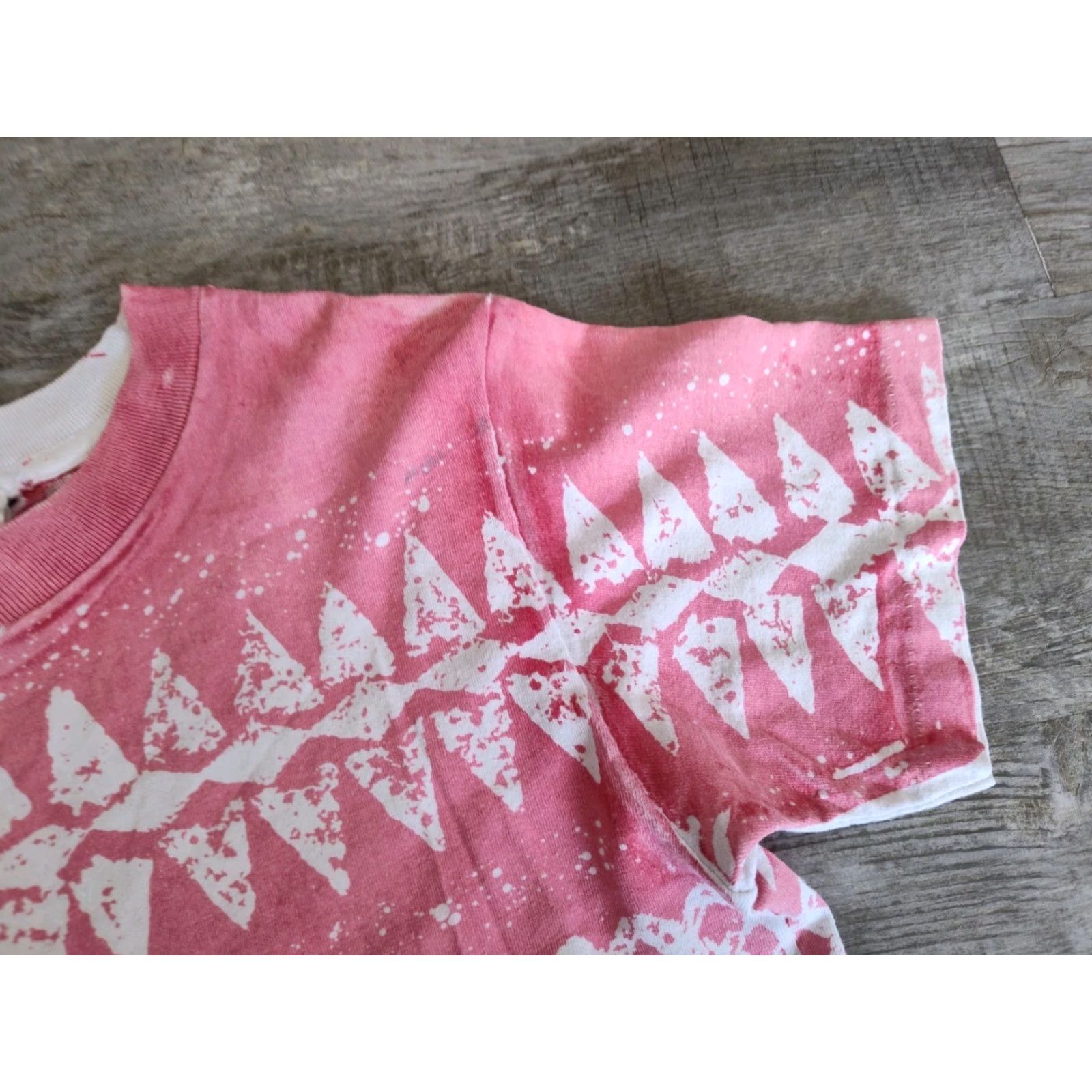 Pinko VINTAGE Tie-Dye Women's Small T-Shirt Crew Neck Geometric USA 80s 90s Summer Spring Fall Size S / US 4 / IT 40 - 4 Thumbnail