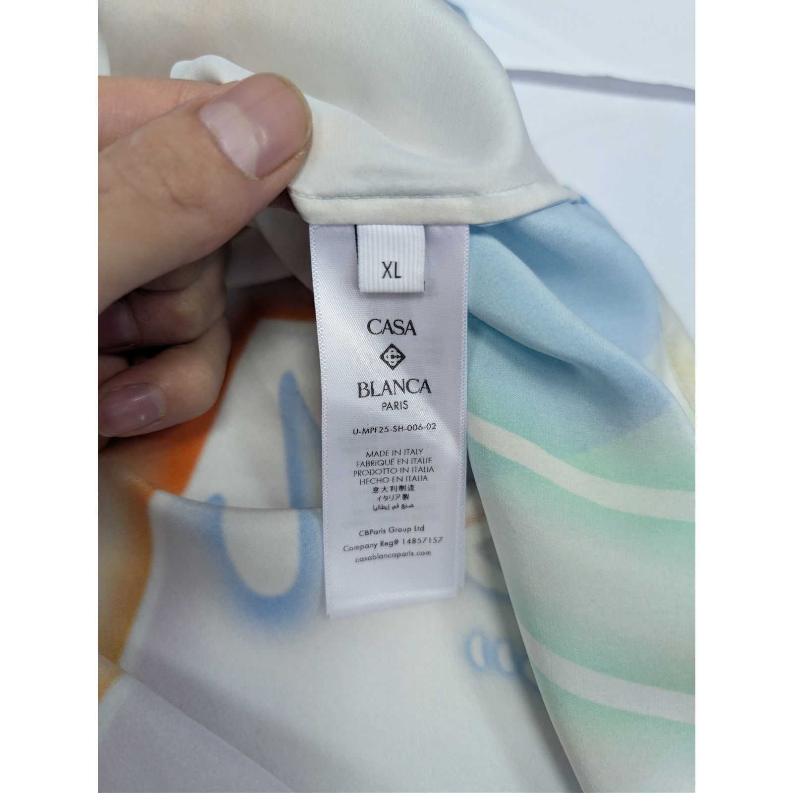 Casablanca o1rshd1 Silk Satin Cuban Collar Long Sleeve Shirt Multicolor Size US XL / EU 56 / 4 - 17 Thumbnail