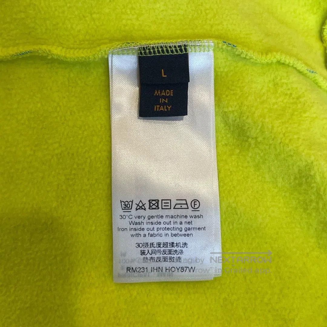 Louis Vuitton fluorescent green logo sweatshirt by LV. Size US L / EU 52-54 / 3 - 6 Thumbnail
