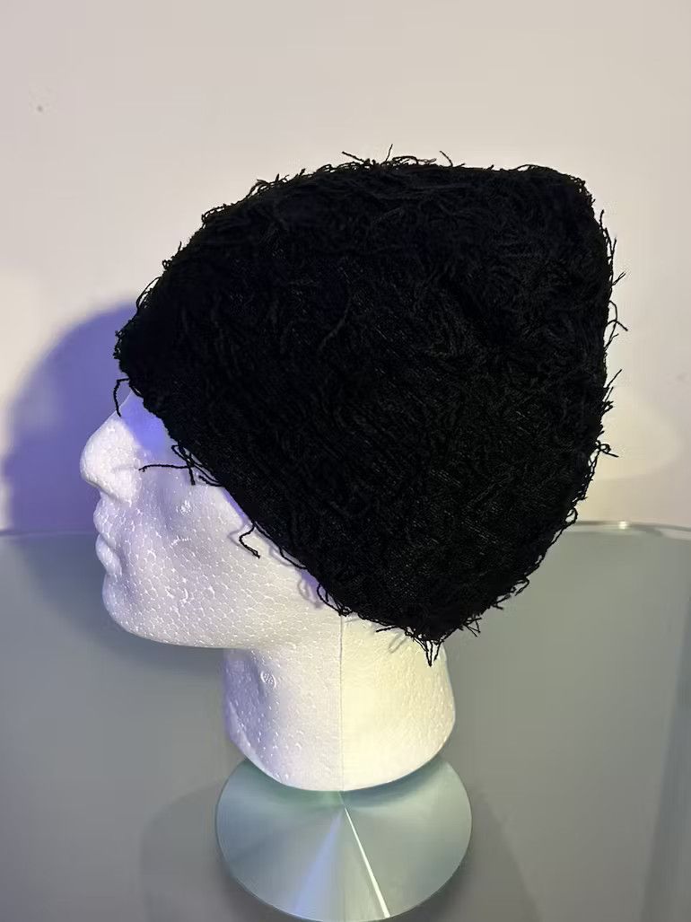 Japanese Brand × Vintage Distressed Knitted Beanie (black) Size ONE SIZE - 4 Thumbnail
