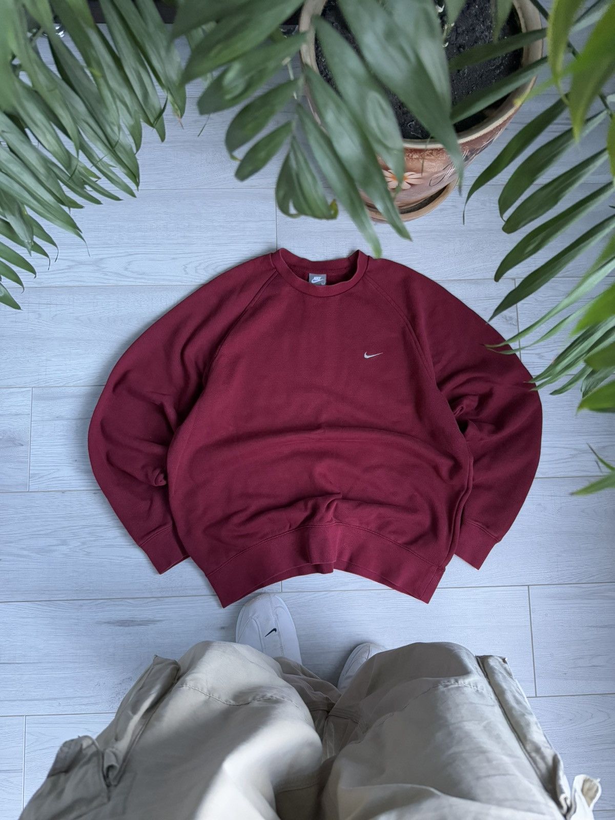 Nike × Vintage Vintage Nike Oversized Sweatshirt Swoosh Logo 00’s shirt Size US M / EU 48-50 / 2 - 1 Thumbnail