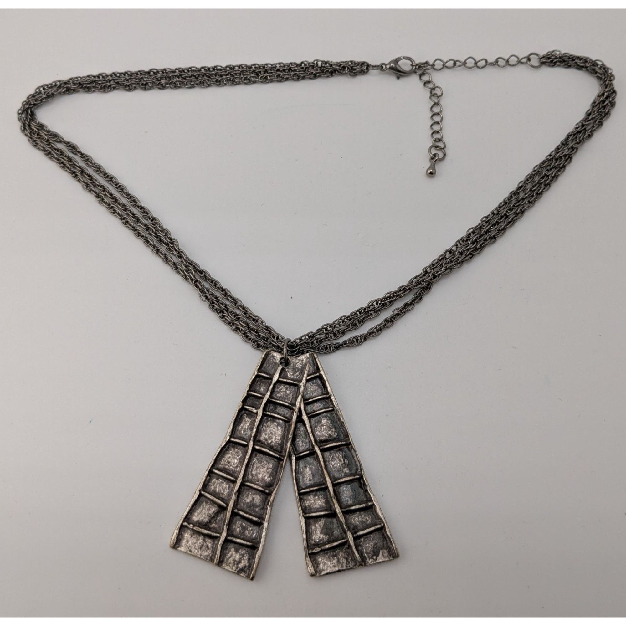 Other Brutalist Abstract Silver-Tone Pendant Necklace Size ONE SIZE - 6 Thumbnail