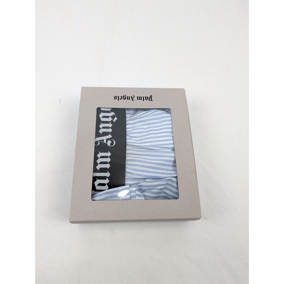 Palm Angels o1rshd1 Size: M/ Classic Logo Striped Boxer Light Blue Size US 32 / EU 48 - 19 Thumbnail
