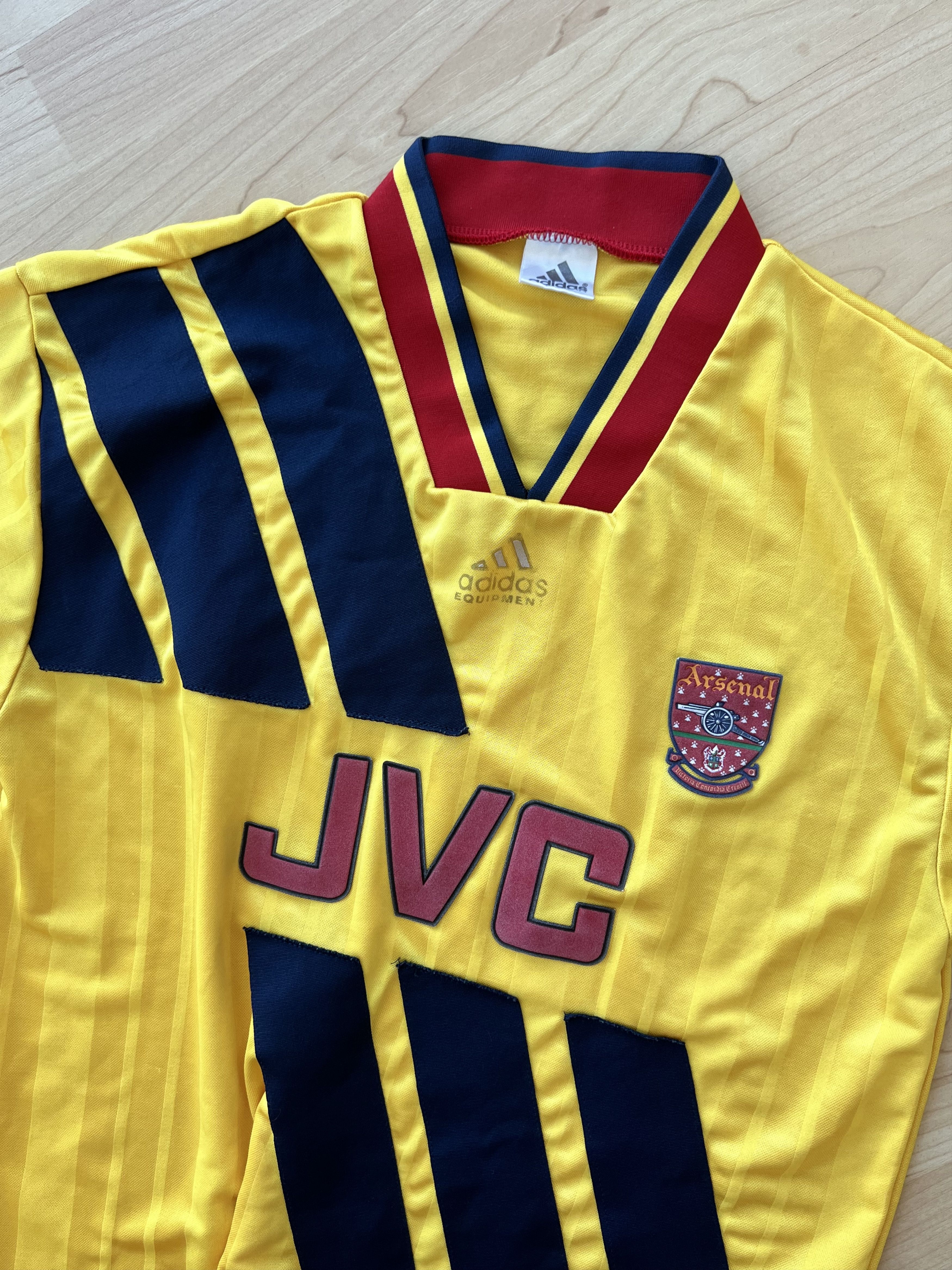 Adidas ARSENAL 1993 1994 AWAY FOOTBALL SHIRT Size US S / EU 44-46 / 1 - 8 Thumbnail