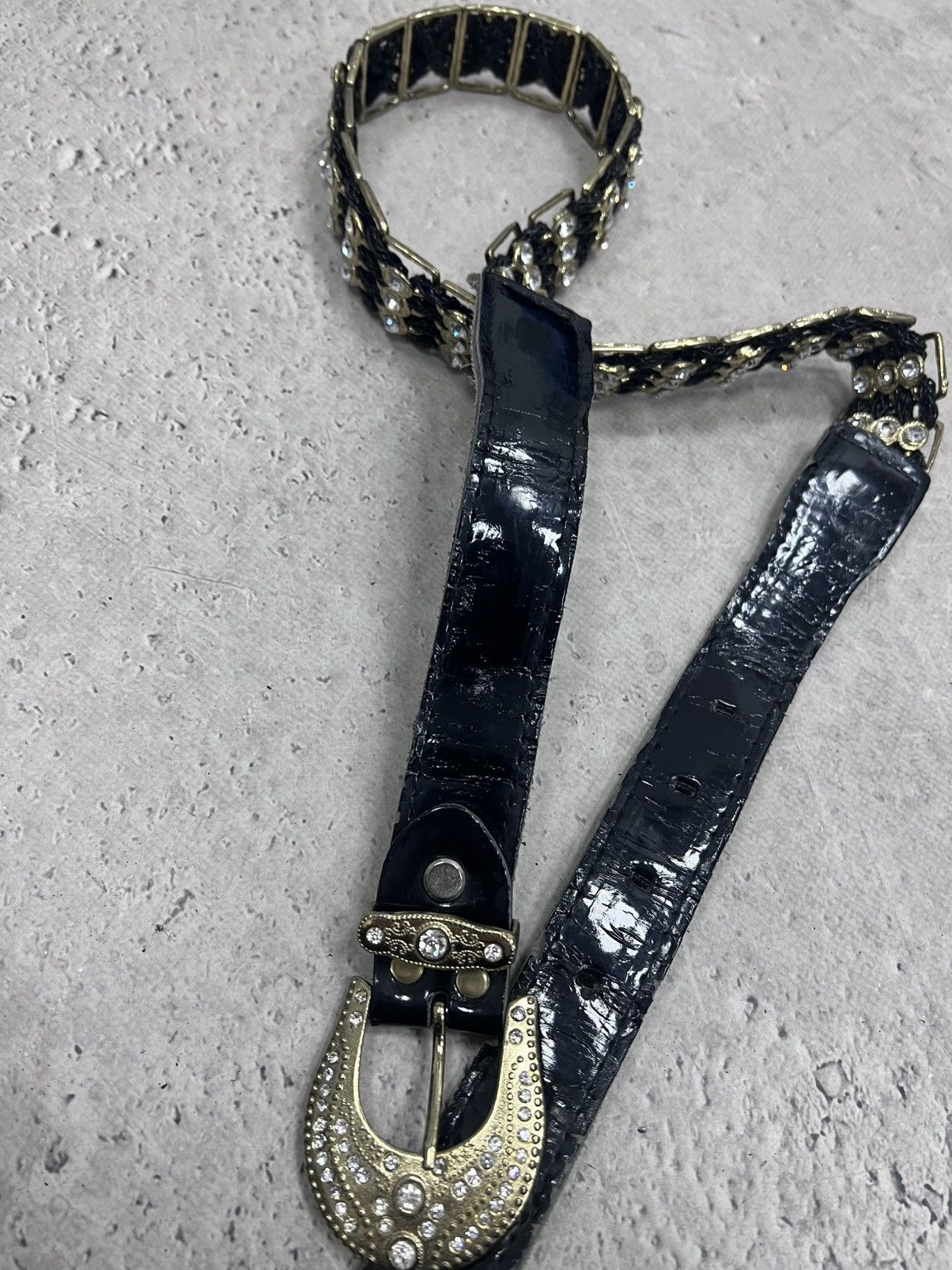 Hysteric Glamour × If Six Was Nine VINTAGE AVANT-GARDE GOTHIC LEATHER BELT RICK OWENS STYLE Size ONE SIZE - 8 Thumbnail