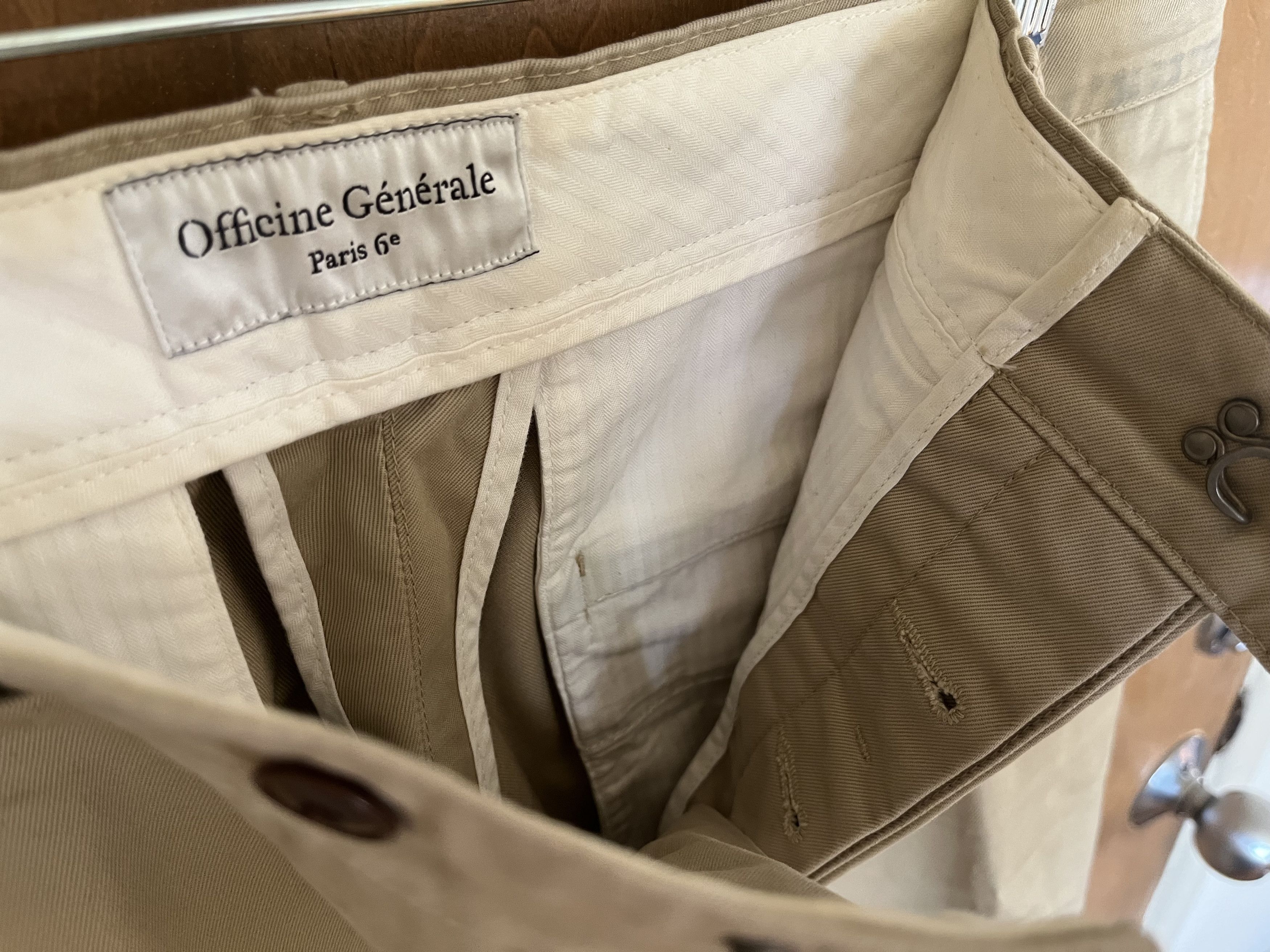 Officine Generale New Fisherman English Twill Chino Beige Size US 33 - 10 Thumbnail