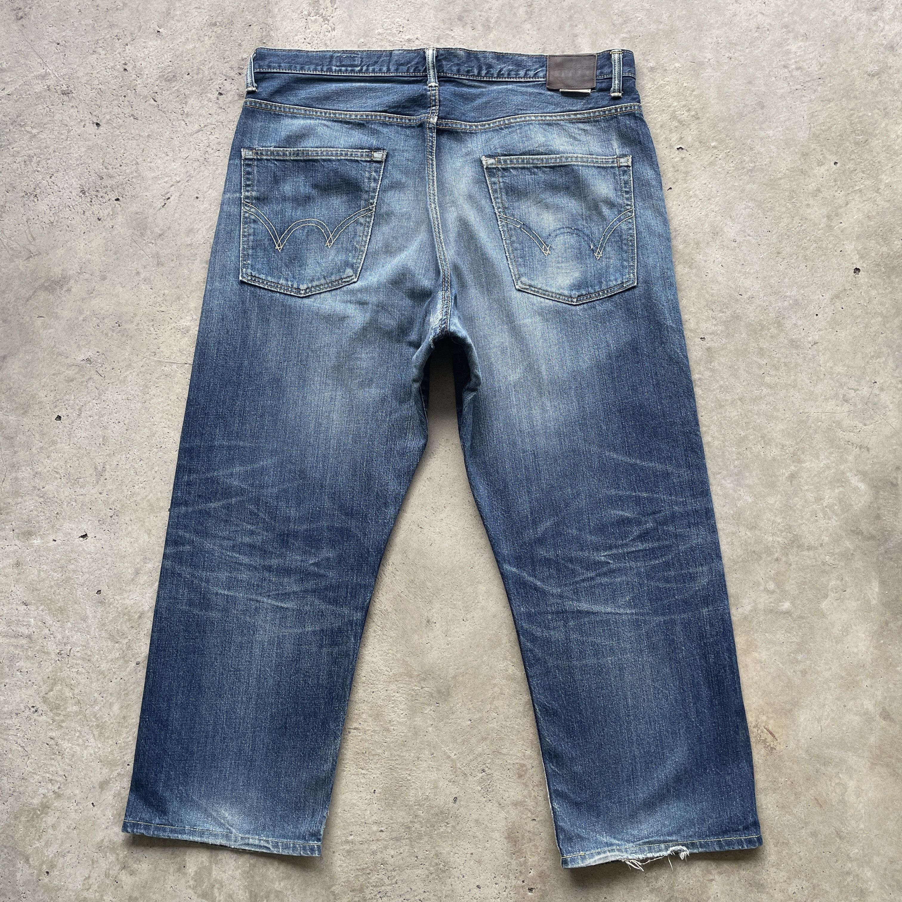 Edwin × Japanese Brand × Jean W39💥 Vintage Edwin Faded Made In Japan Jeans Pants Denim Size US 39 - 14 Thumbnail