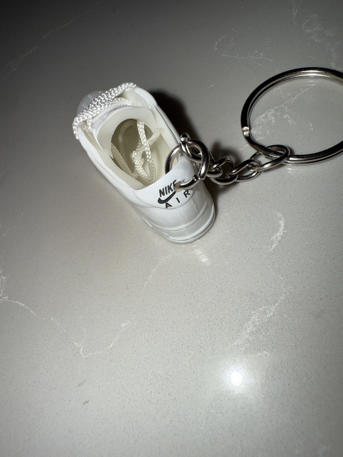 Nike 3D Mini Sneaker, Nike AF1 triple white, keychain shoe NEW! Size ONE SIZE - 8 Thumbnail
