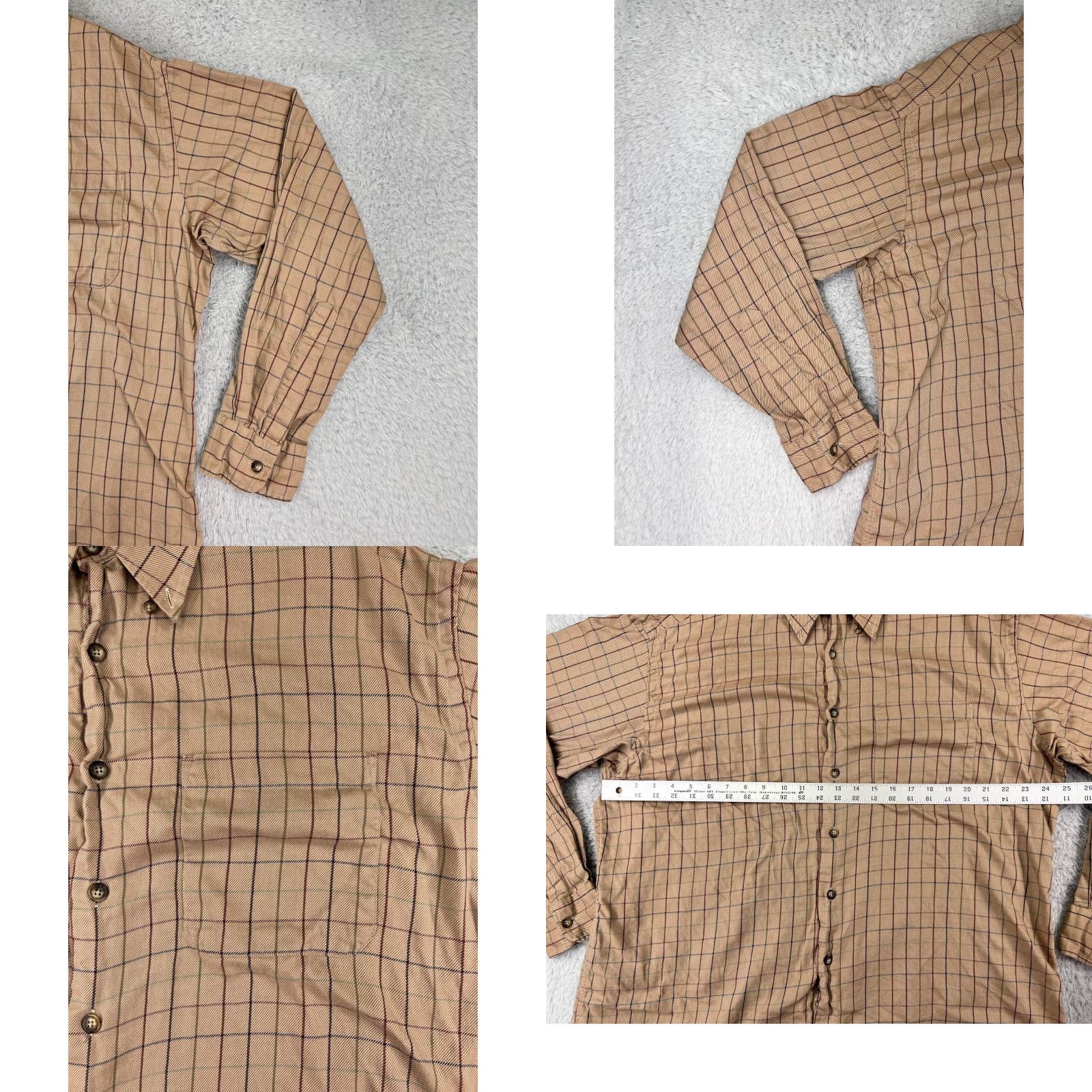 Vintage VINTAGE FA MacCluer Shirt Men XL Beige Button-Up Cotton Pocket Size US XL / EU 56 / 4 - 8 Thumbnail