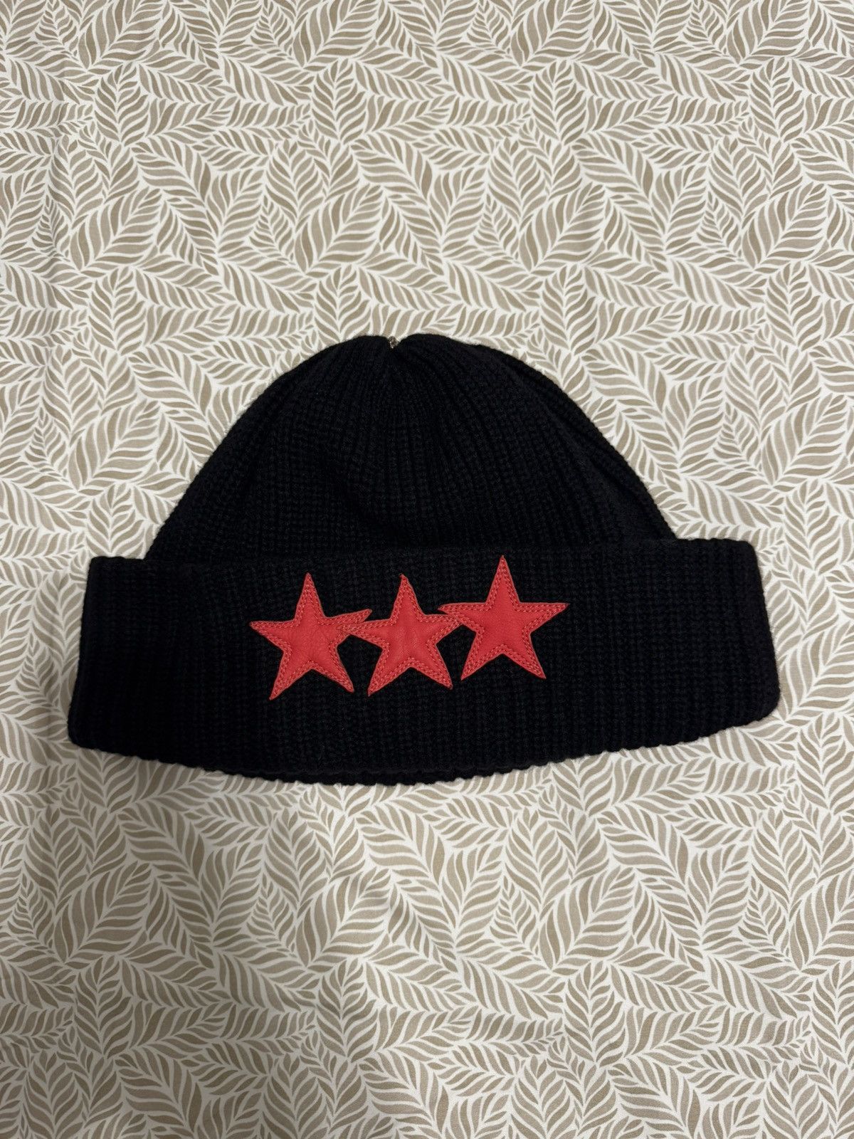 Chrome Hearts Chrome Hearts Triple Star Patch Cashmere Beanie Size ONE SIZE - 1 Thumbnail