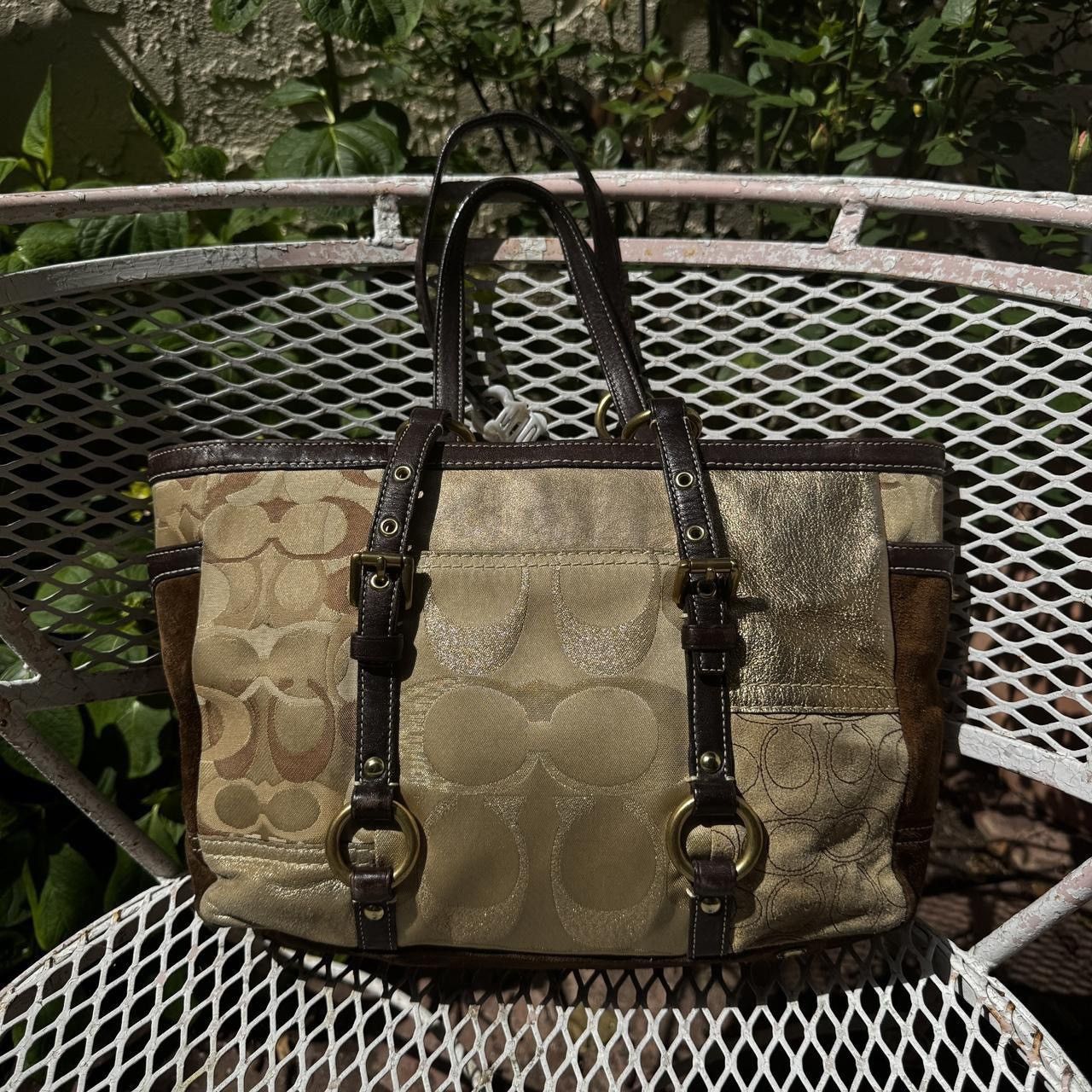 Coach Y2K Brown Coach Patchwork Tote Size ONE SIZE - 2 Thumbnail