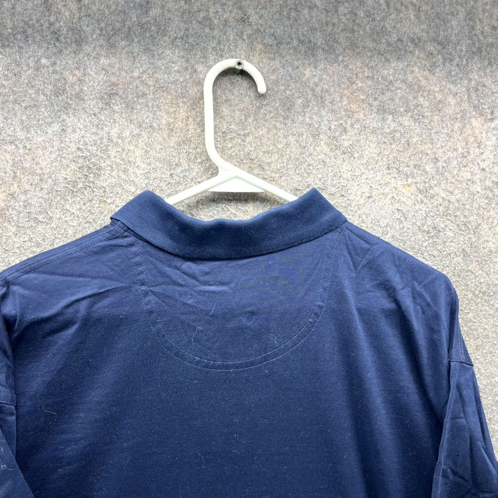 Vintage Oxford Golf Polo Shirt Mens L Blue Solid Mercerized Cotton Golf Casual Polo Shirt Mens L Blue Solid Size US L / EU 52-54 / 3 - 7 Thumbnail