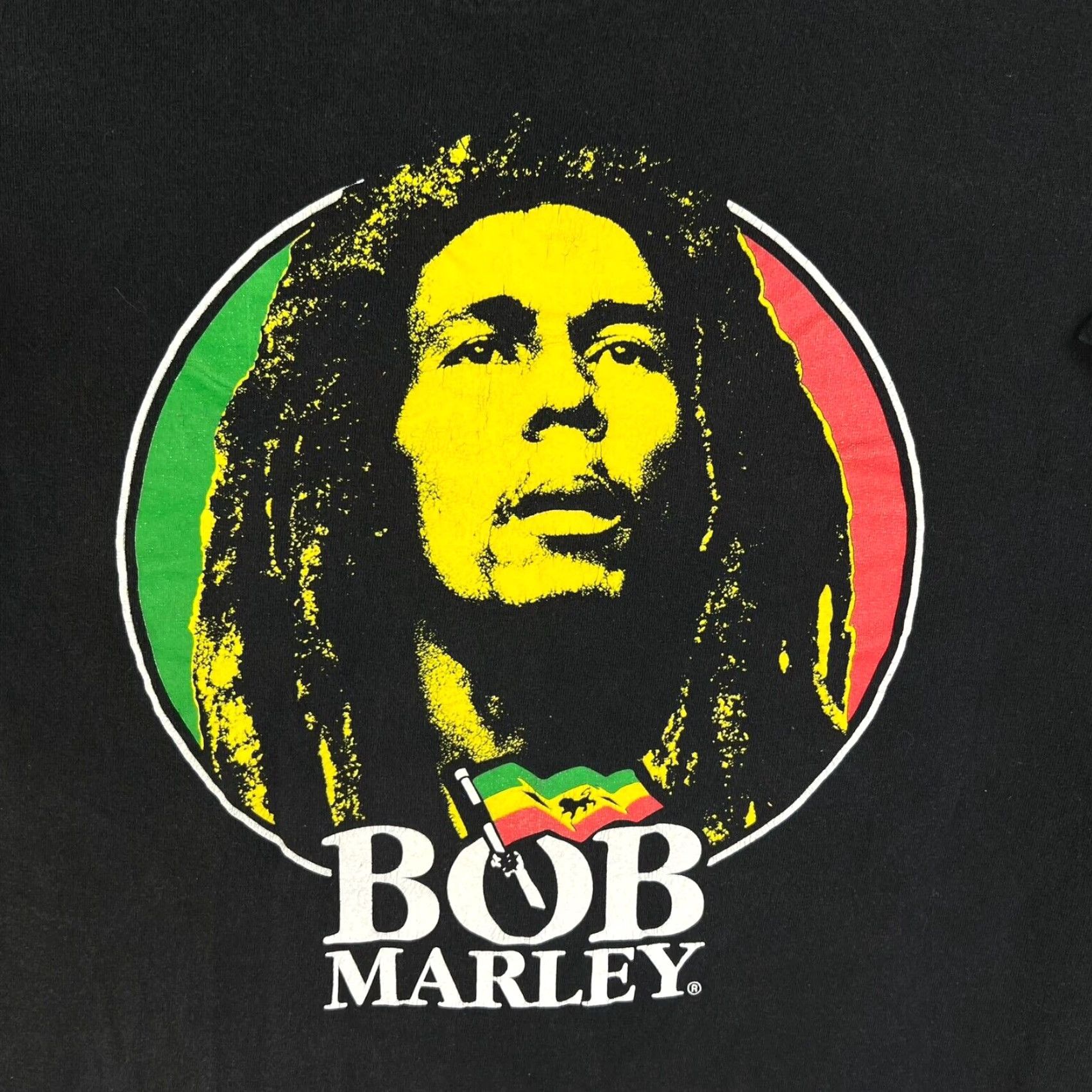 Vintage Bob Marley T Shirt Black Mens Size XL Zion Tag Graphic Tee Size US XL / EU 56 / 4 - 2 Thumbnail