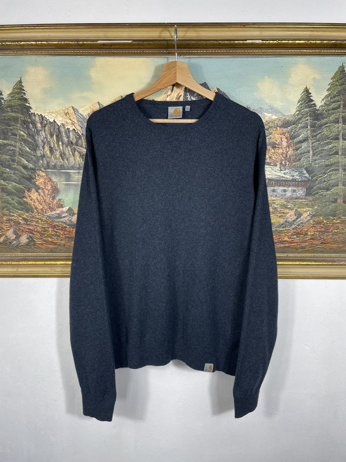 Carhartt × Vintage Carhartt Retro 00s Wool Knitwear Pull Crewneck Sweatshirt Size US M / EU 48-50 / 2 - 1 Thumbnail