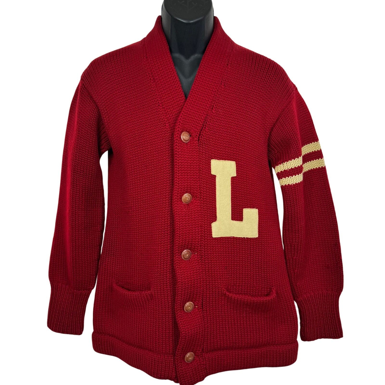 Wilson Early 1900s Thomas E. Wilson "L" Varsity Letterman Sweater Size US S / EU 44-46 / 1 - 2 Thumbnail