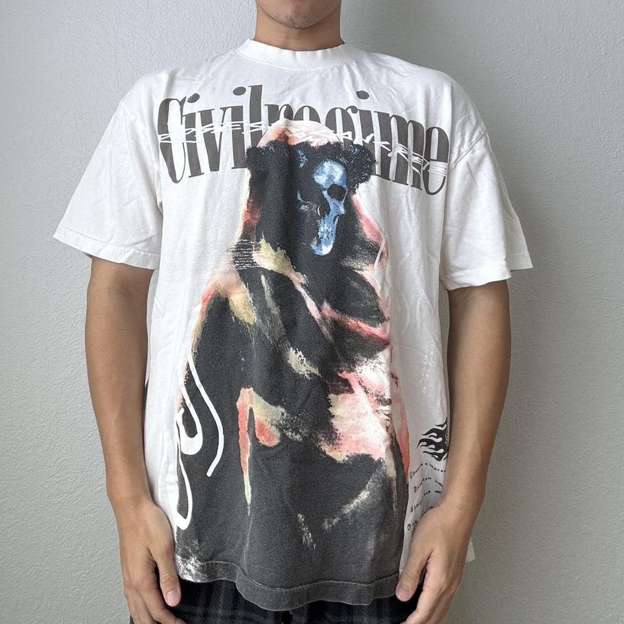 Civil Regime Civil Regime Grim Reaper Graphics White Tee Shirts Size US L / EU 52-54 / 3 - 6 Thumbnail