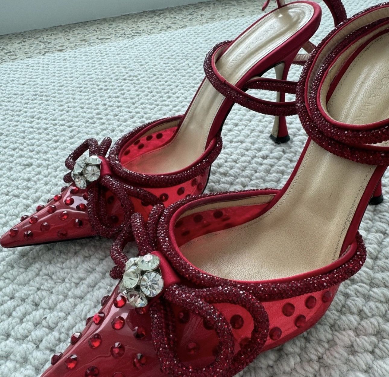 MACH & MACH Mach & Mach double bow red pumps Size US 10 / IT 40 - 4 Thumbnail