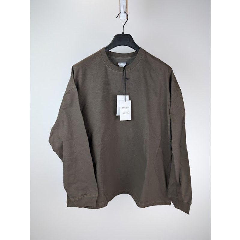 Bottega Veneta o1rshd1 Heavy Japanese Jersey Long Sleeve T-Shirt in Olive Size US M / EU 48-50 / 2 - 2 Thumbnail