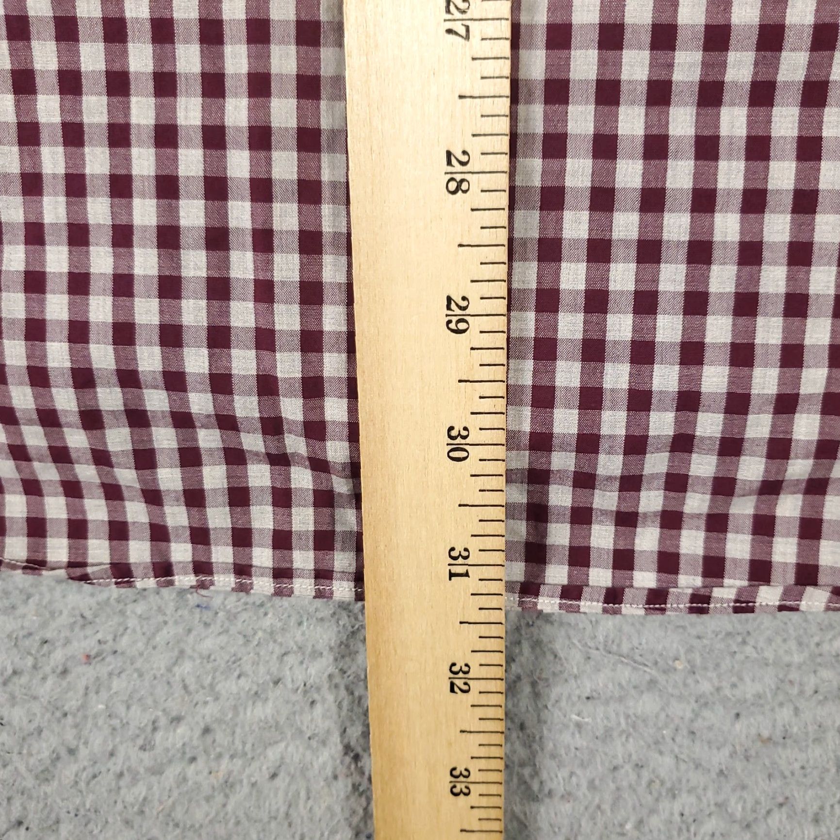 Brooks Brothers Brooks Brothers Dress Shirt Mens 17 Red Check Long Sleeve Button Down Size 46R - 4 Thumbnail
