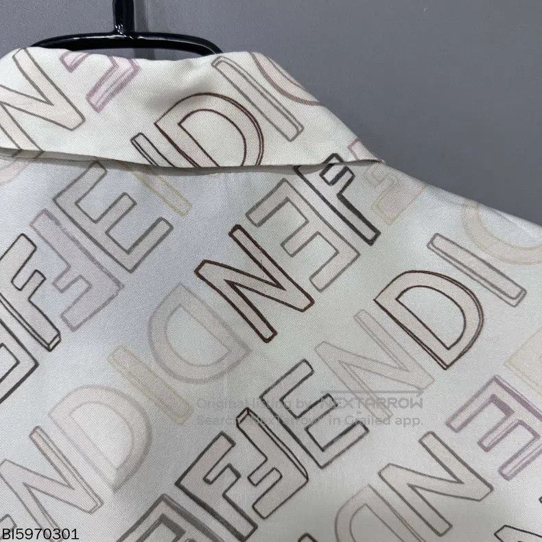 Fendi Fendi Printed Silk Shirt Size XS / US 0-2 / IT 36-38 - 6 Thumbnail