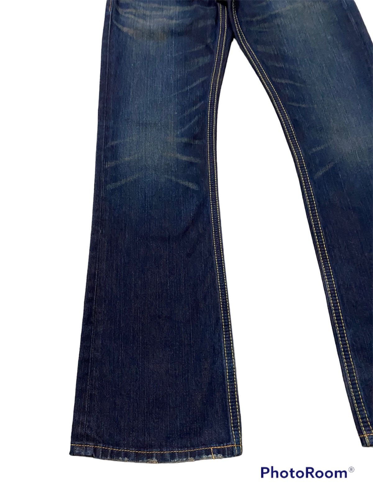 If Six Was Nine × Tornado Mart × Wrangler Flare Jeans Wrangler Gold Thread Western Denim Flared Size US 29 - 8 Thumbnail
