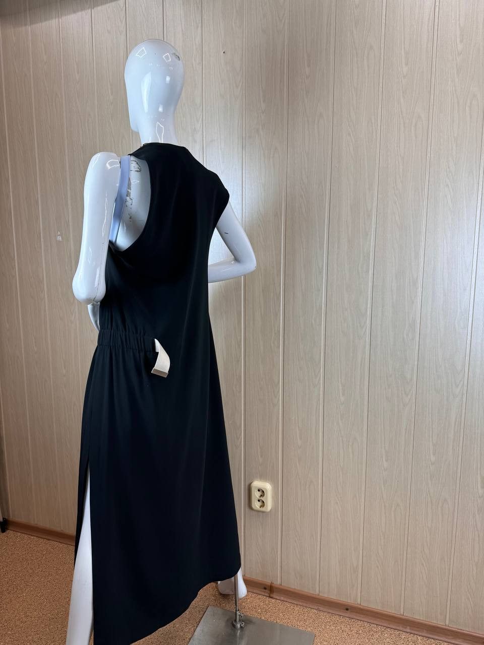 Acne Studios Acne Studios Asymmetric Black Maxi Dress Belted - Size 38 Size S / US 4 / IT 40 - 14 Thumbnail