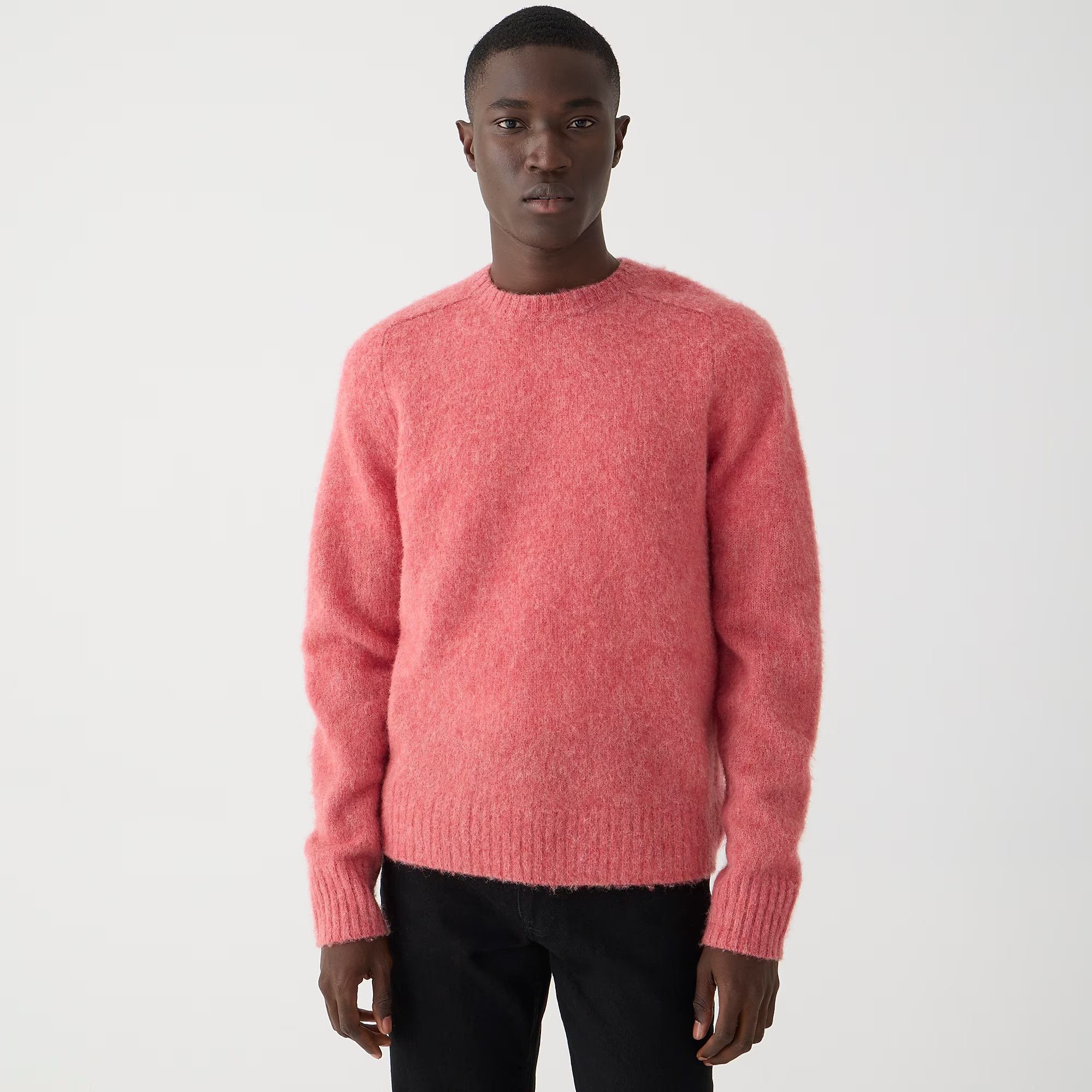 J.Crew J. CREW Brushed Wool Crewneck Sweater Heather Geranium - NWT Size US XL / EU 56 / 4 - 2 Thumbnail
