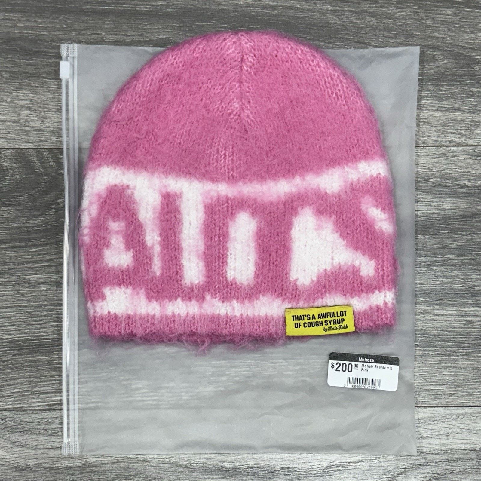 Awful Lot Of Cough Syrup Mohair Beanie ' Pink ' BRAND NEW!