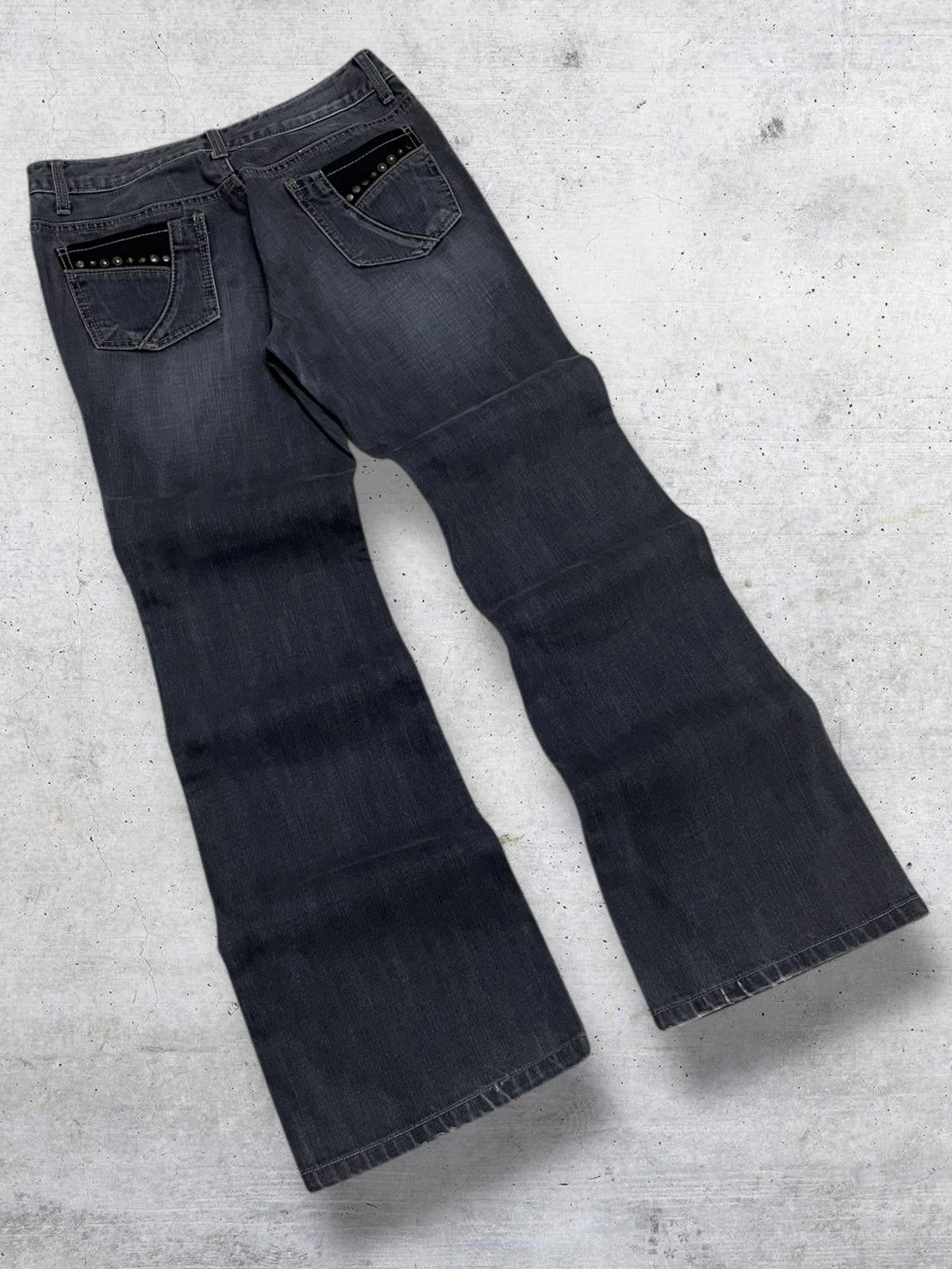 Japanese Brand 90S PUNK-ROCK INFLUENCES EKDUTIN STUDDED FLARED JAPAN DENIM Size US 28 / EU 44 - 10 Thumbnail