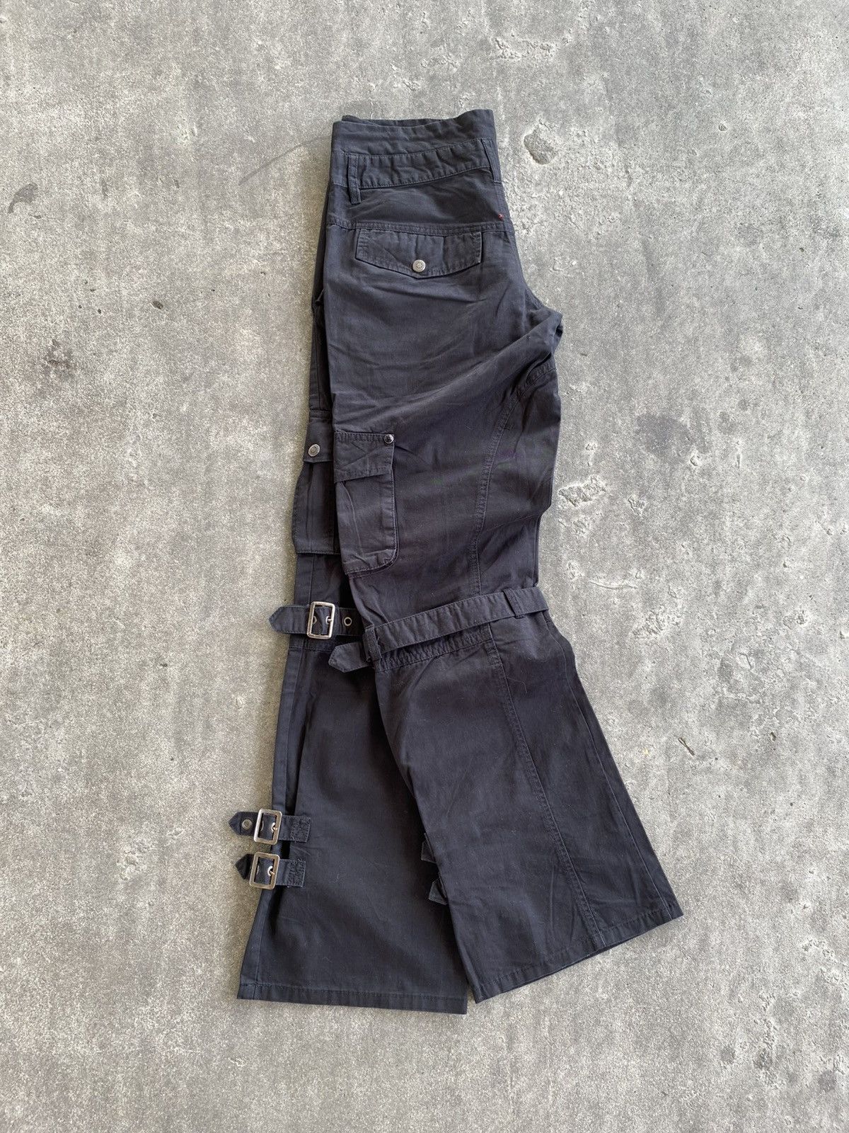 Japanese Brand × Vintage × semanticdesign Semantic Design Bondage Flare Cargo Pants Size US 31 - 5 Thumbnail