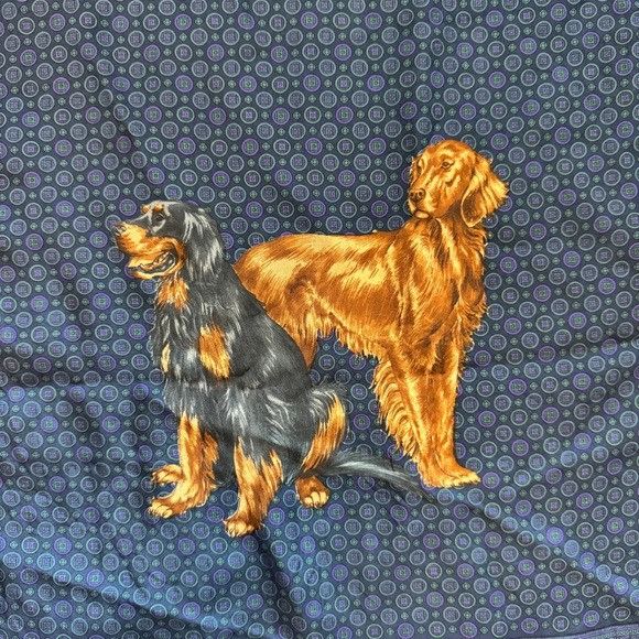 Other Vintage Italian Golden Retriever Dog Print Rectangular Silk Size ONE SIZE - 4 Thumbnail